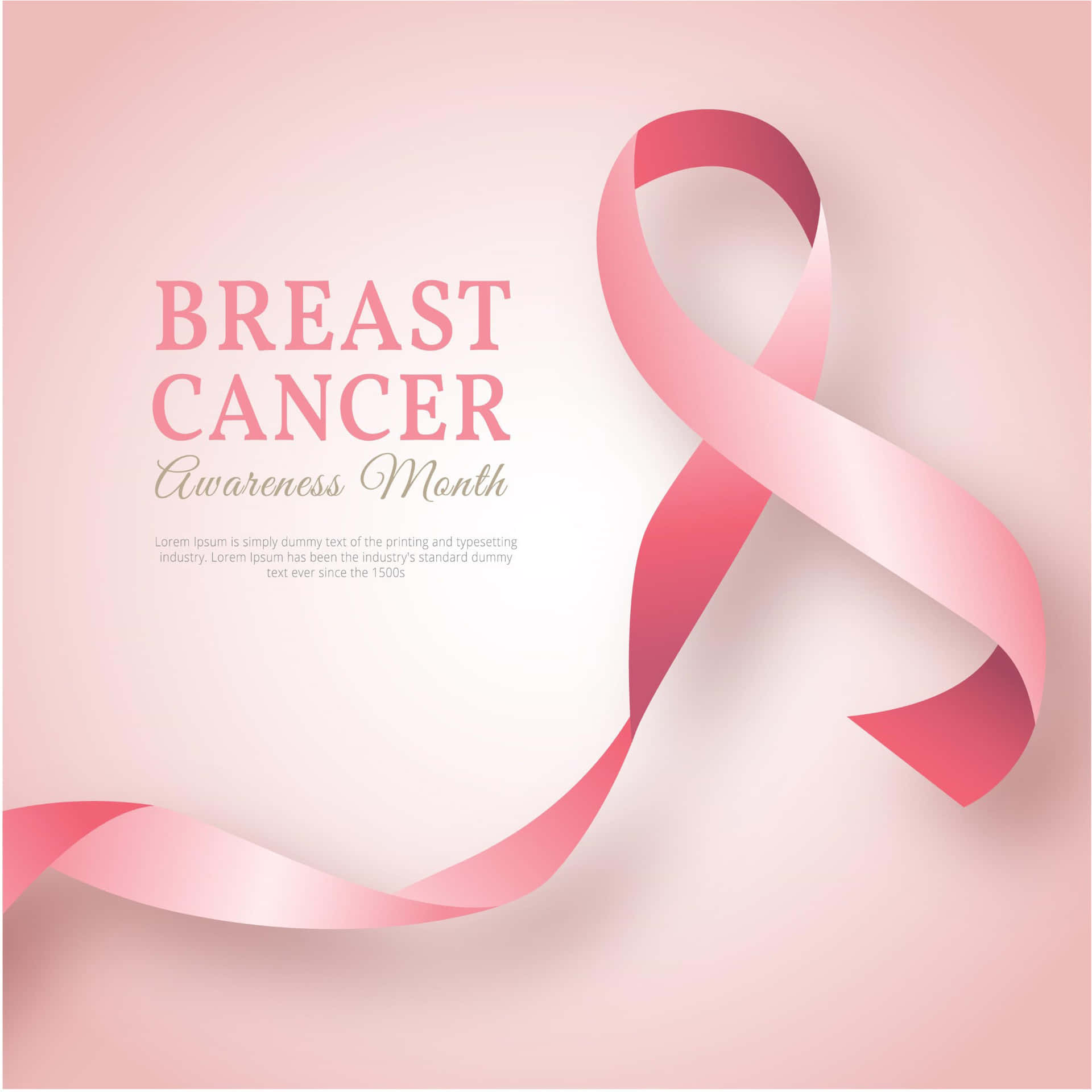 Breast Cancer Awareness Pink Ribbon Background