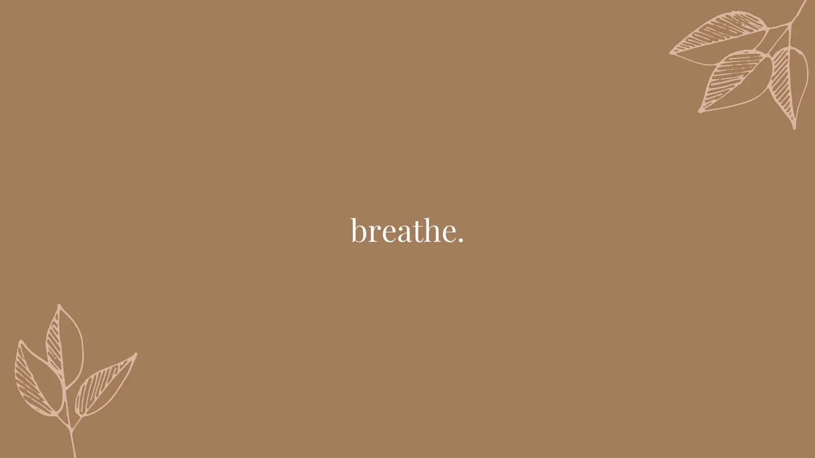 Breathe - A Beige Background With Leaves