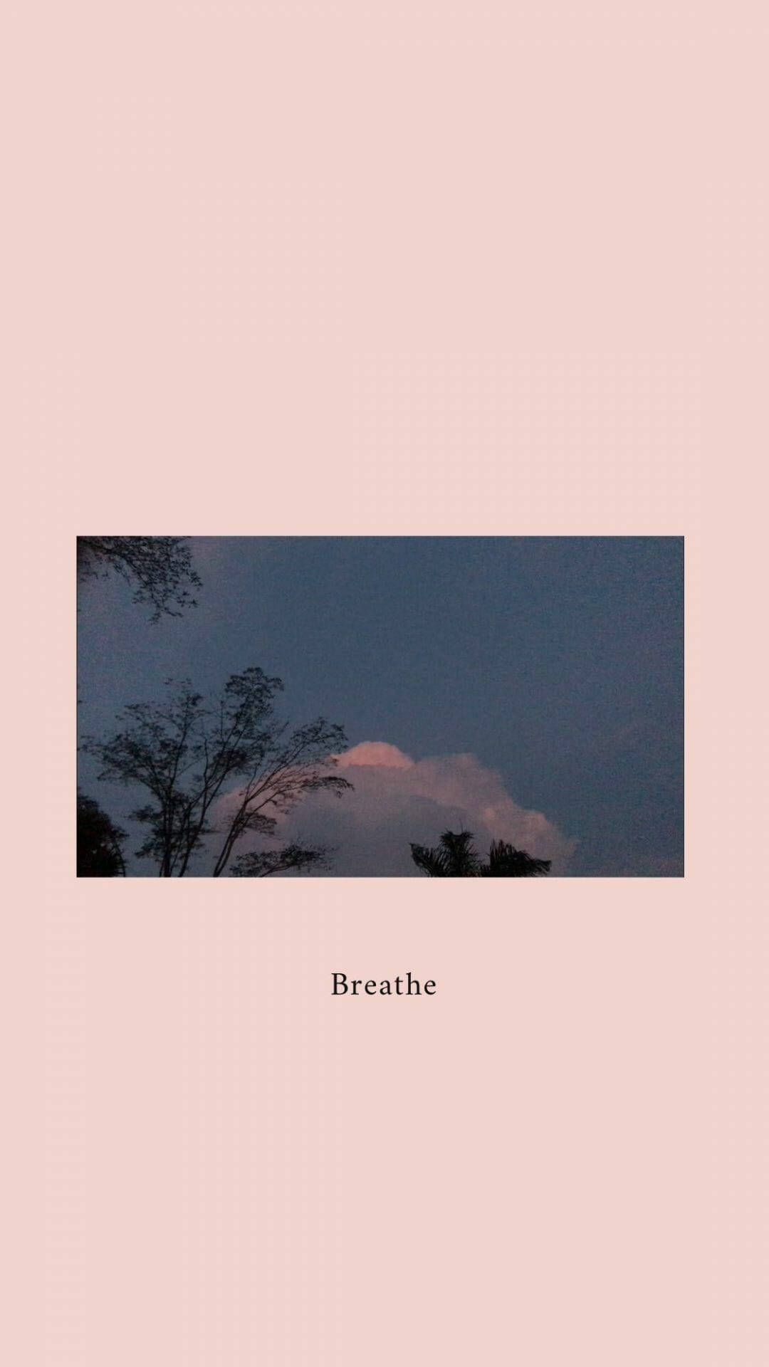 Breathe Aesthetic Pink Iphone Xr Background