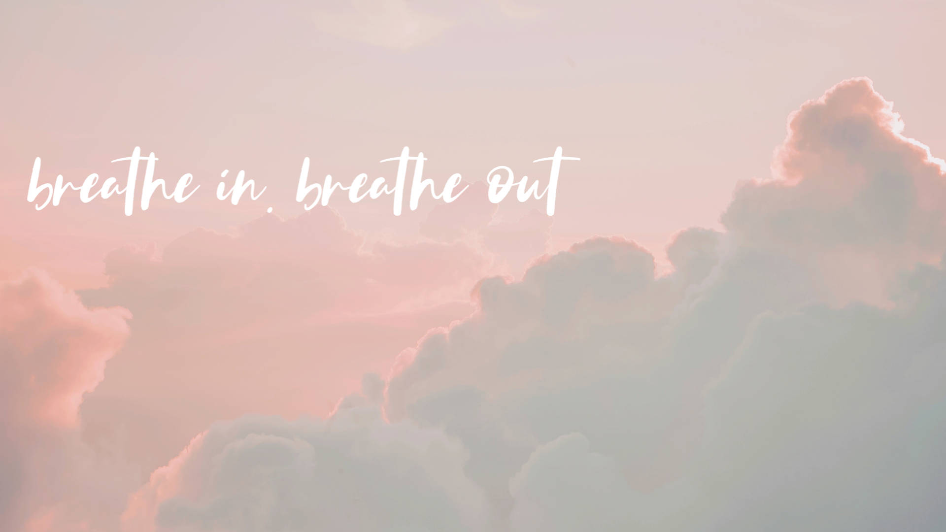 Breathe In Breathe Out Pastel Aesthetic Tumblr Laptop Background
