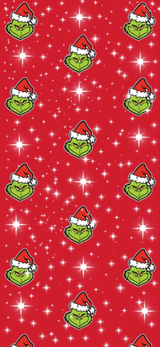 Breathe In The Spirit Of Christmas With This Cheery Cute Grinch. Background