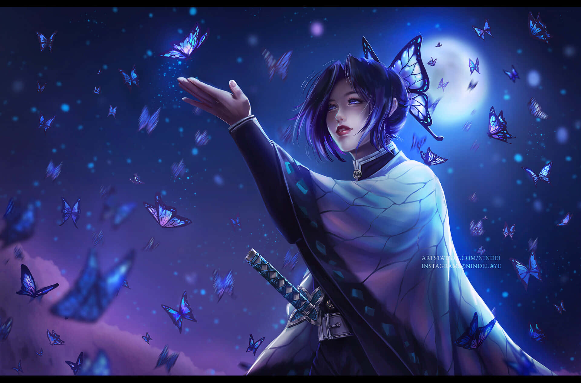 Breathing An Air Of Creativity, This Cute Anime Fanart Speaks To The Heart And Soul Of All Anime Lovers Background