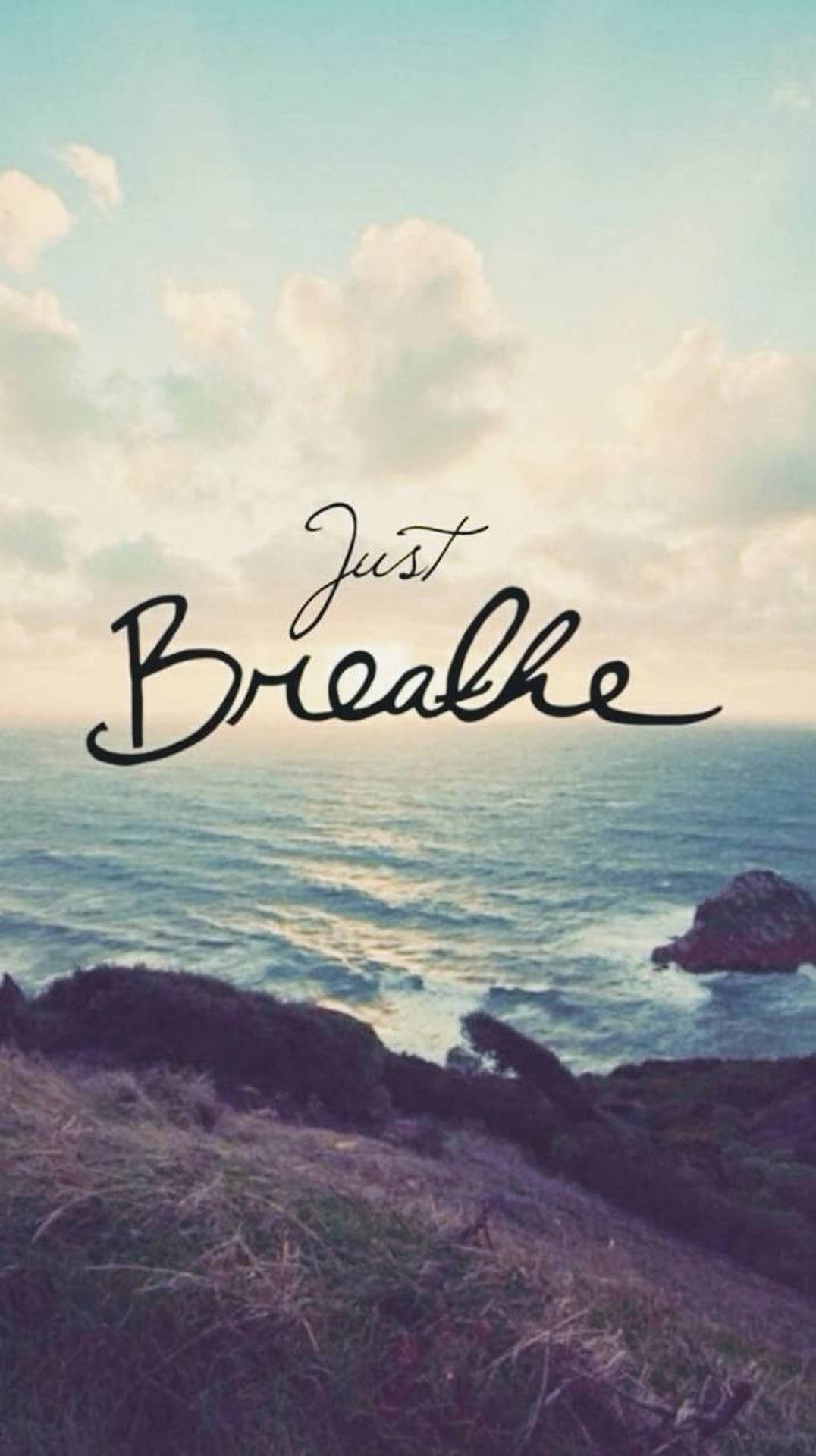 Breathing Quote Ocean Scenery