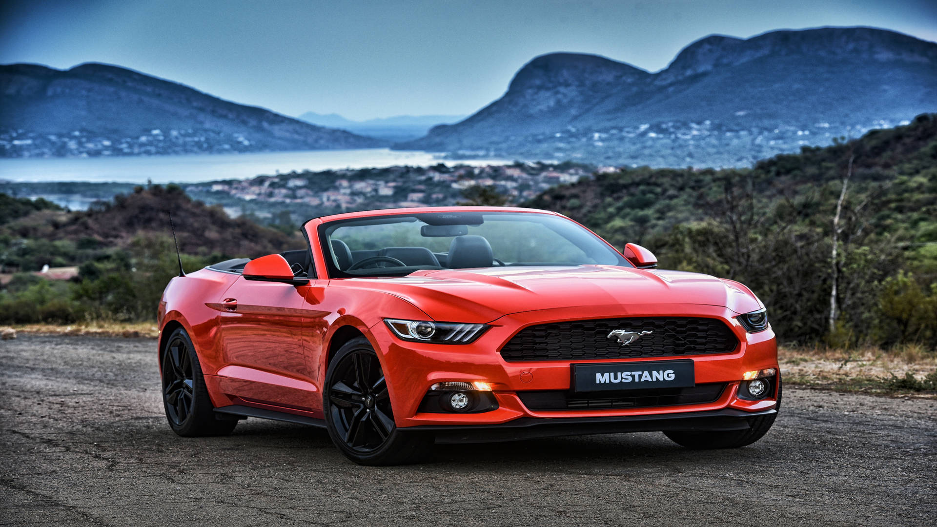 Breathtaking 4k Ultra Hd Mustang Ford In Vibrant Orange Background