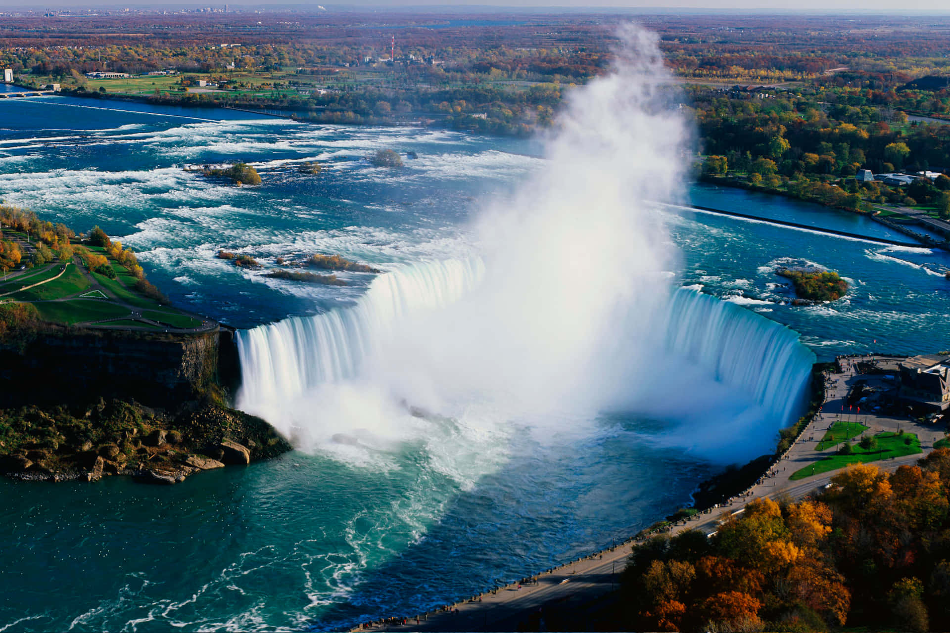 Breathtaking Aerial View Of Horseshoe Niagara Falls, Canada