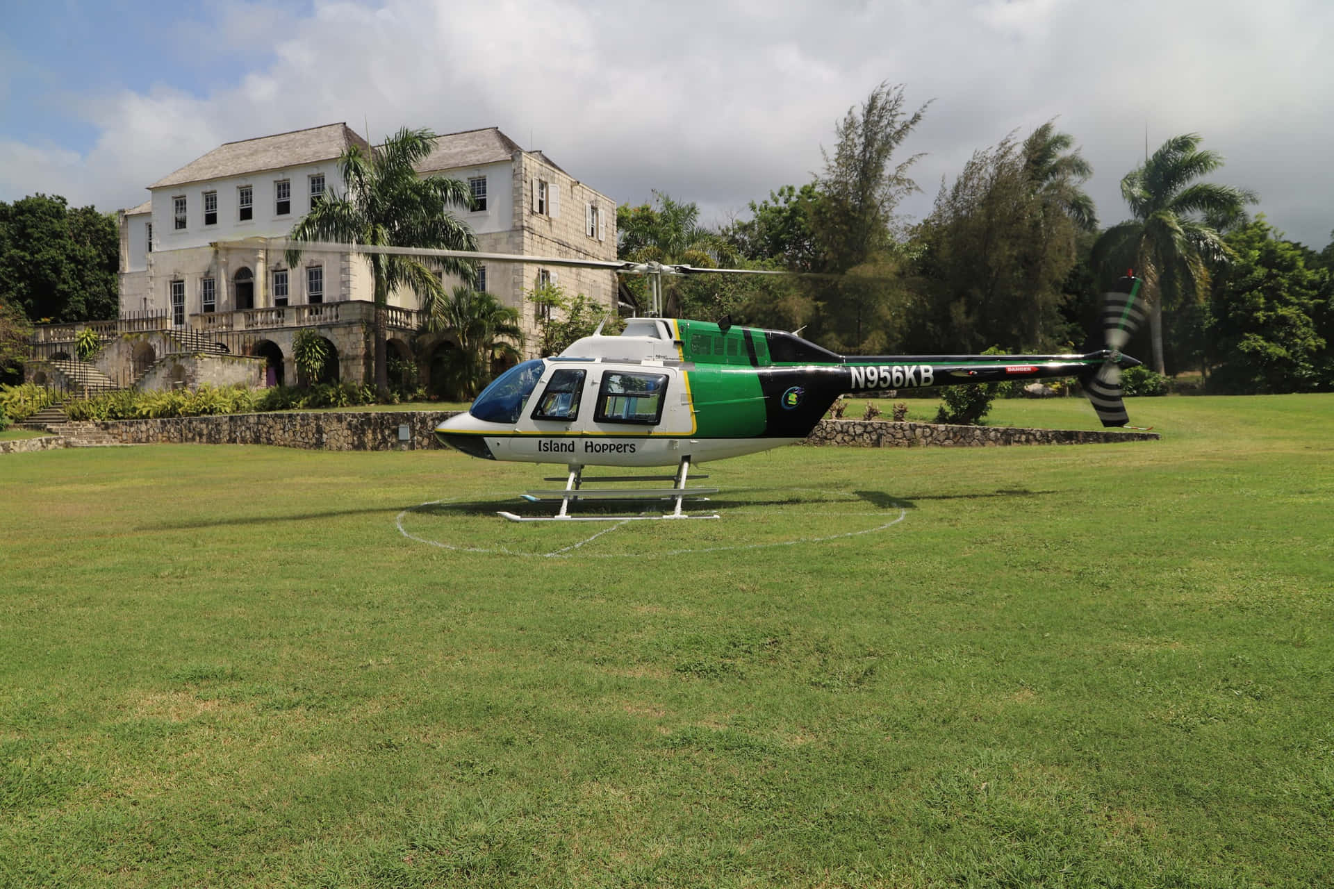 Breathtaking Aerial View Of Rose Hall Great House Background