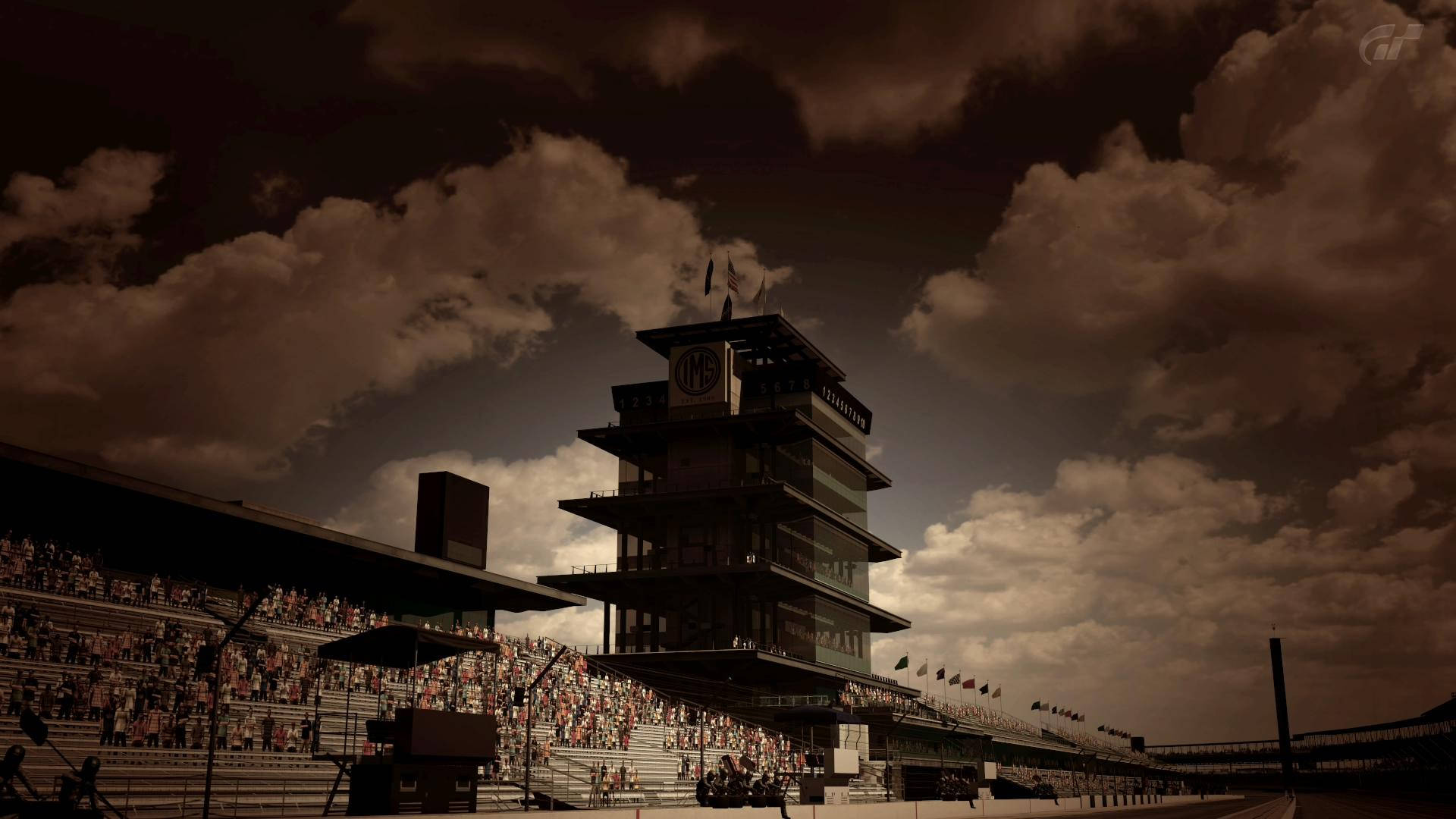 Breathtaking Aesthetics Of The Iconic Indianapolis 500 Race Track Background