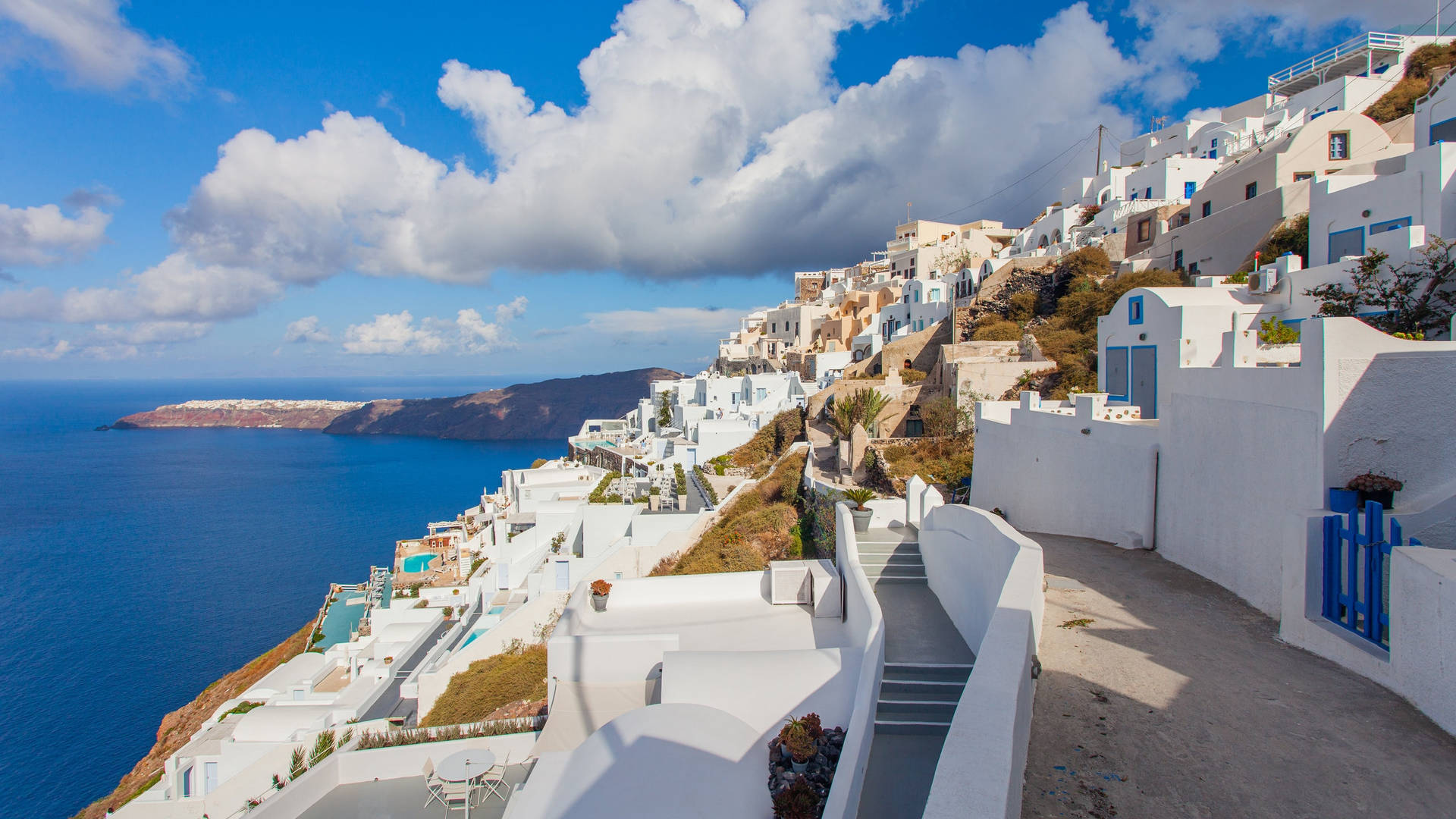 Breathtaking Daytime View Of Santorini, Greece