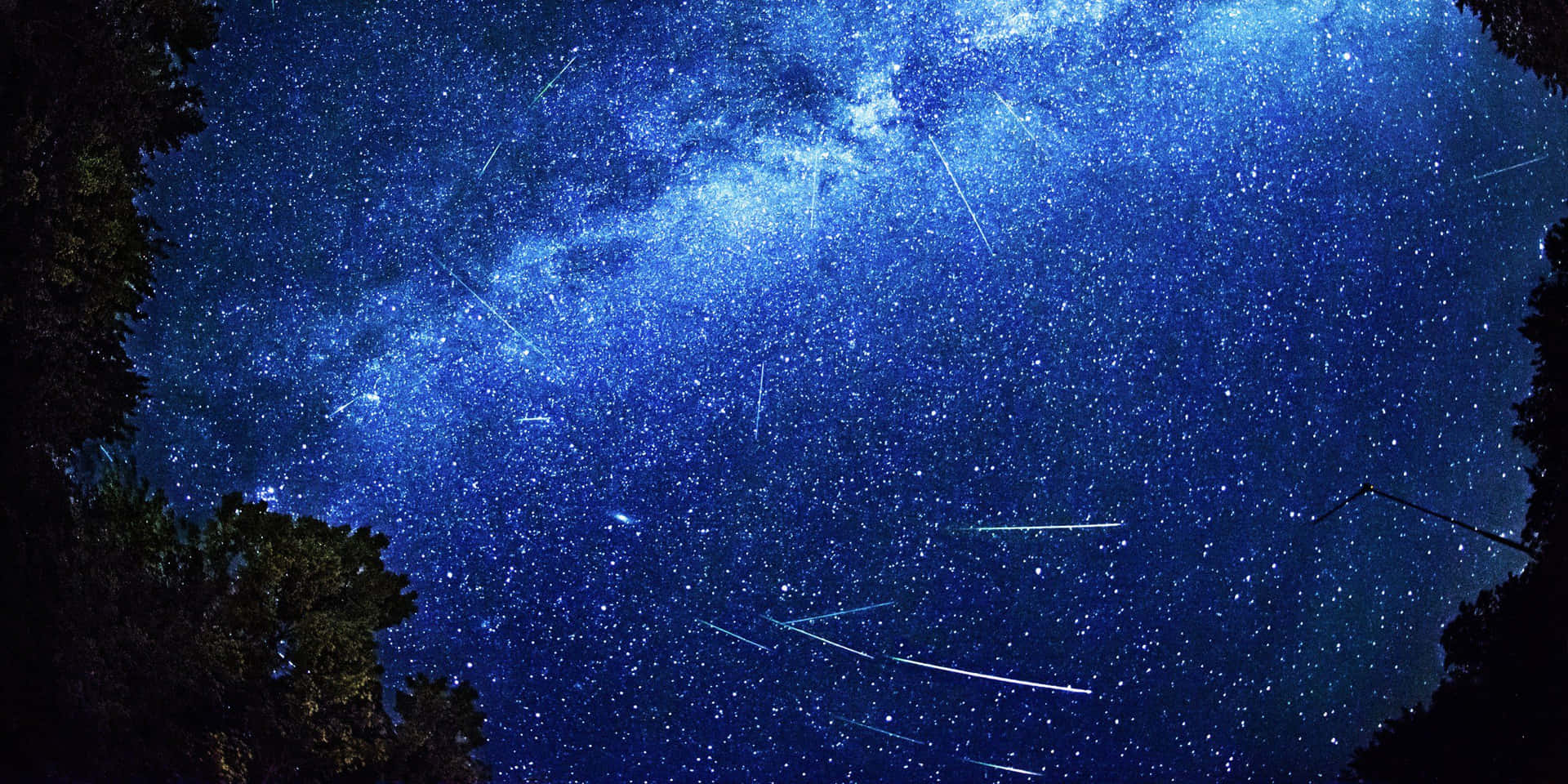 Breathtaking Meteor Shower In The Night Sky