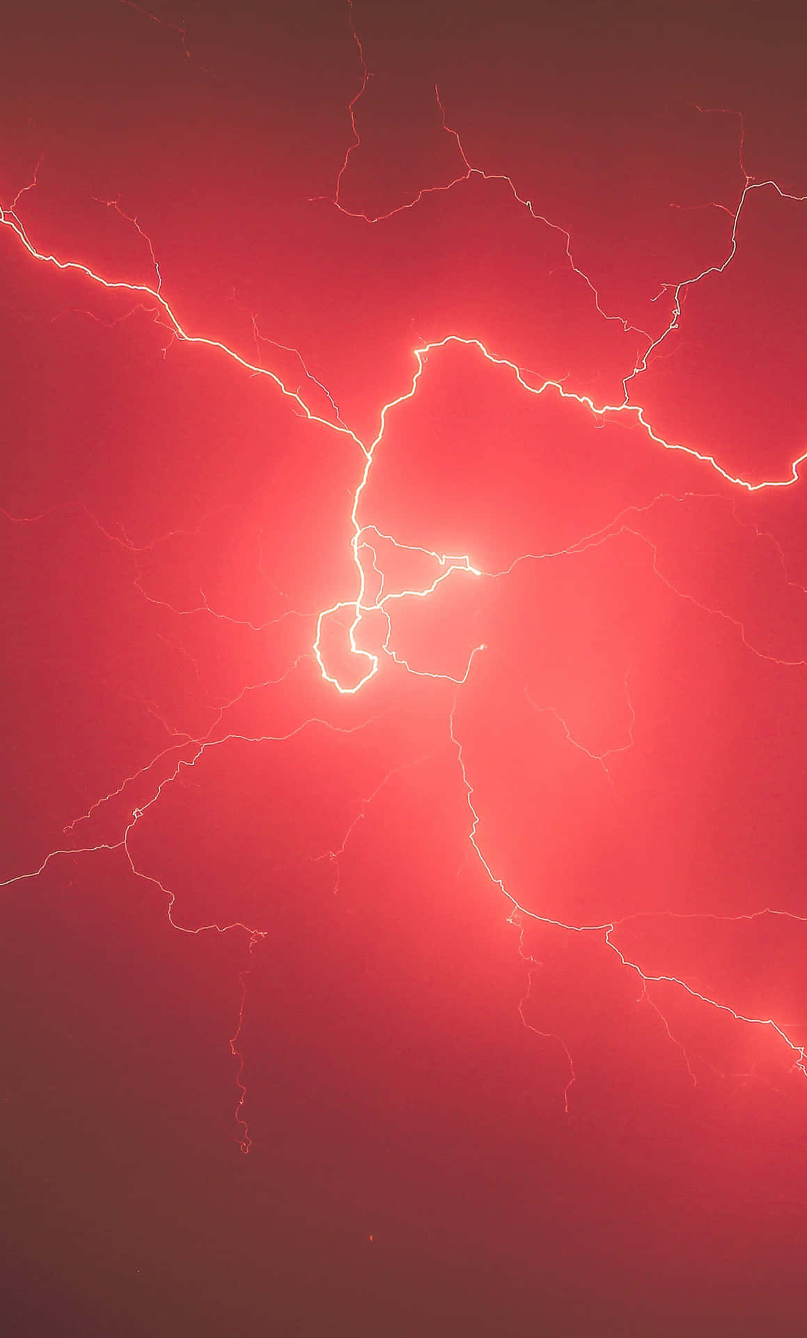 Breathtaking Red Lightning Strikes Background