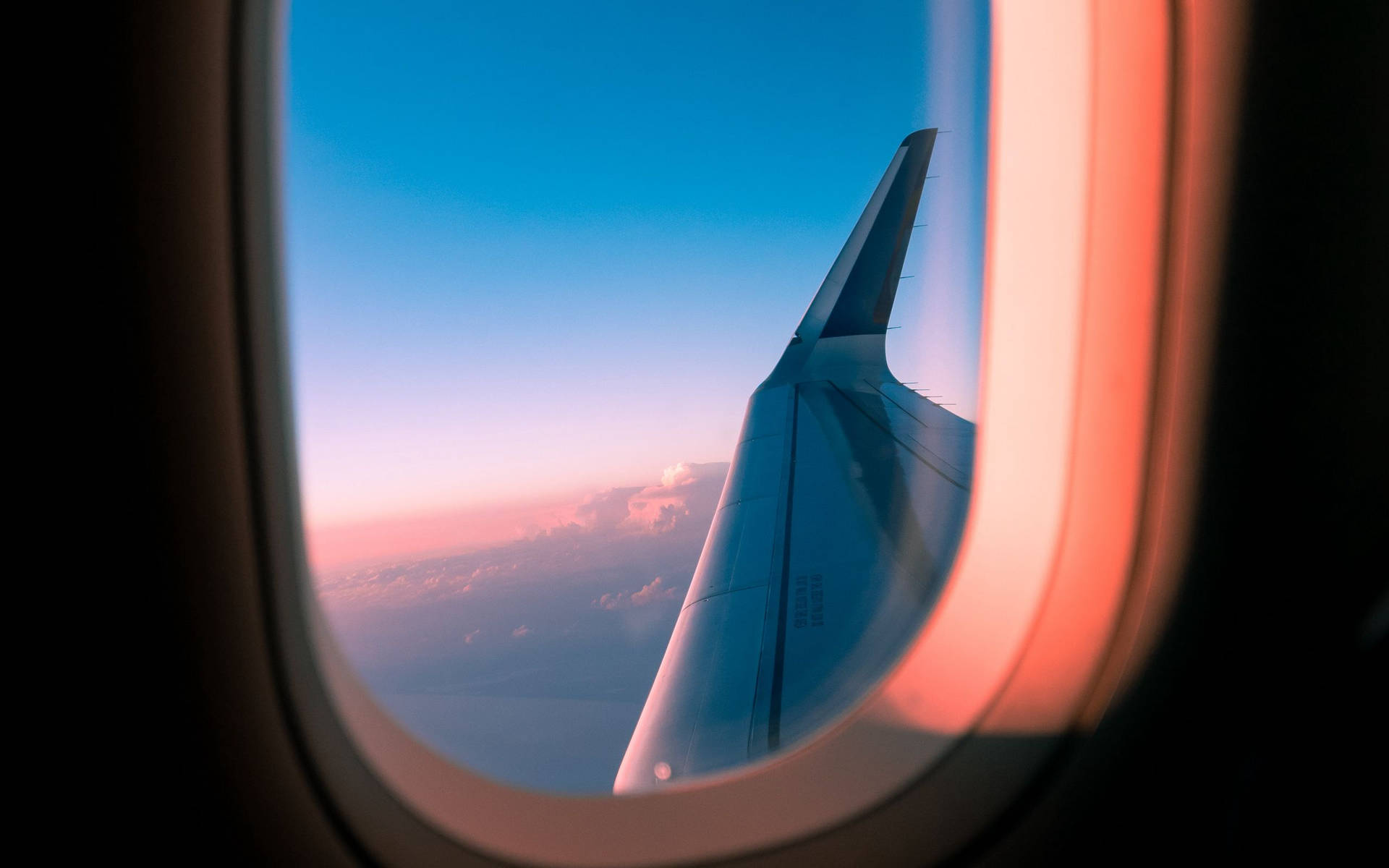 Breathtaking Sky View From The Airplane Window Background