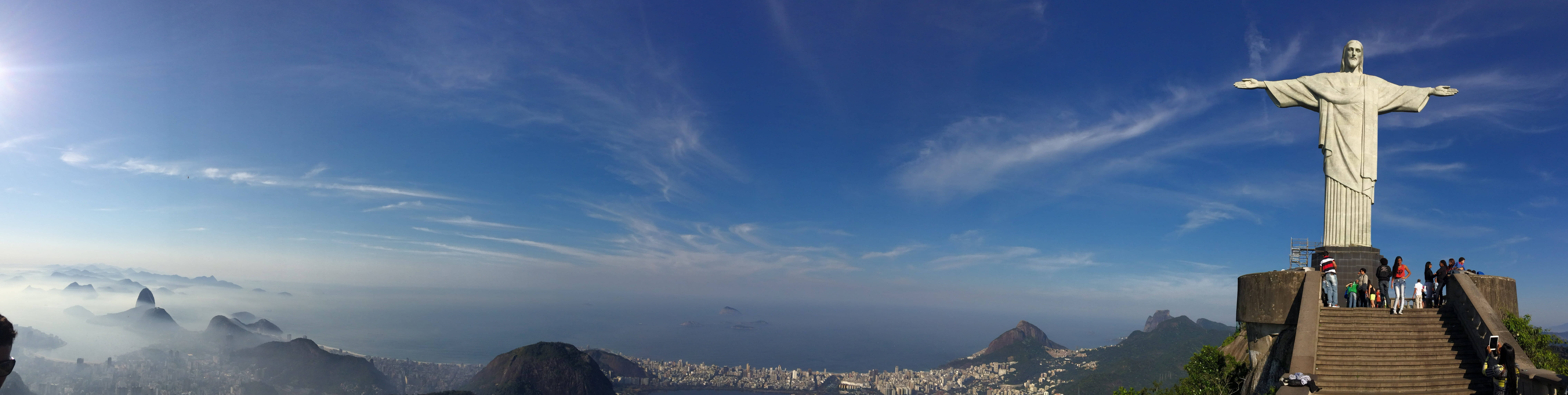 Breathtaking Sunset Over Christ The Redeemer In Rio De Janeiro