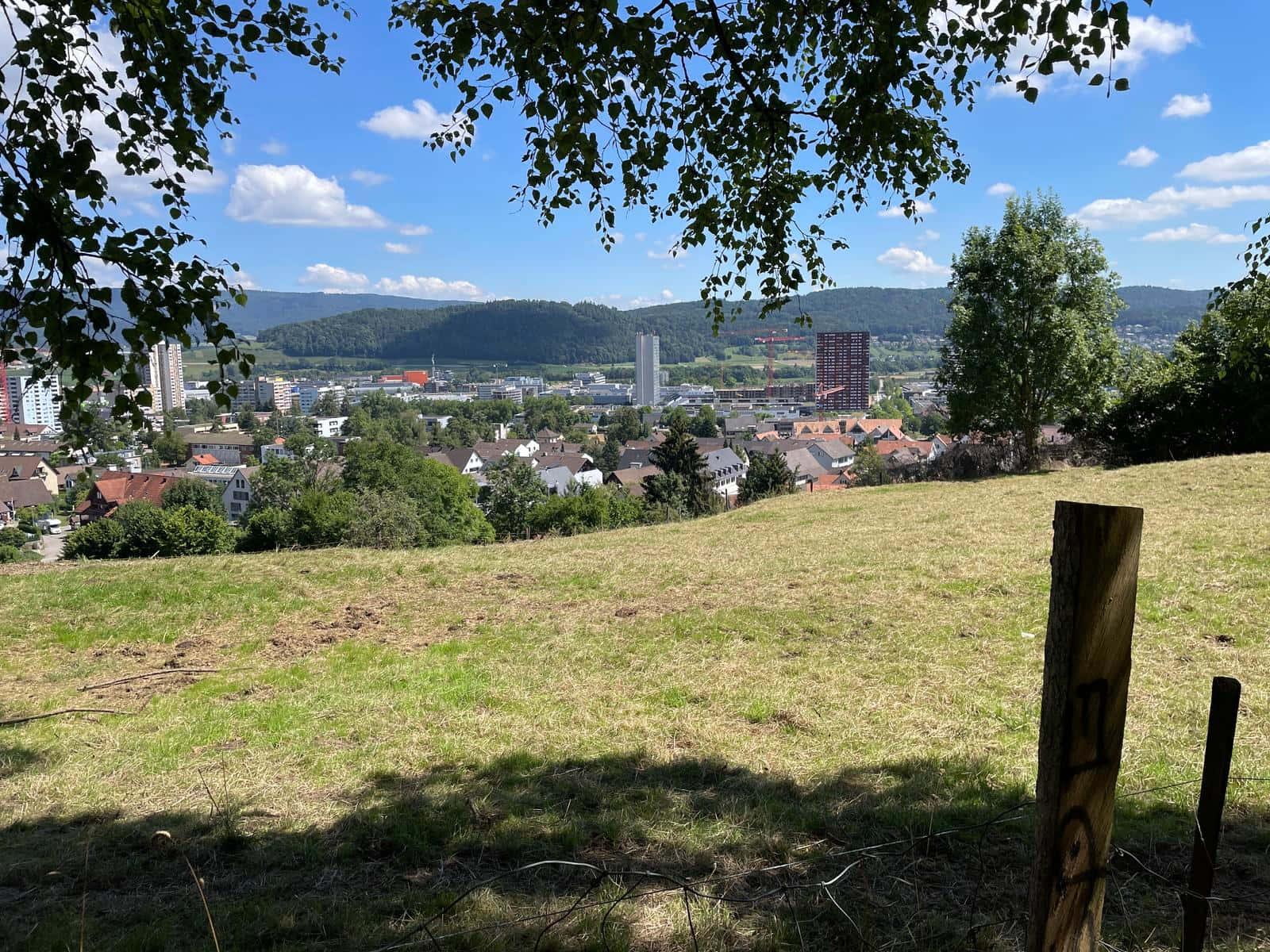 Breathtaking Swiss Landscape In Dietikon Background