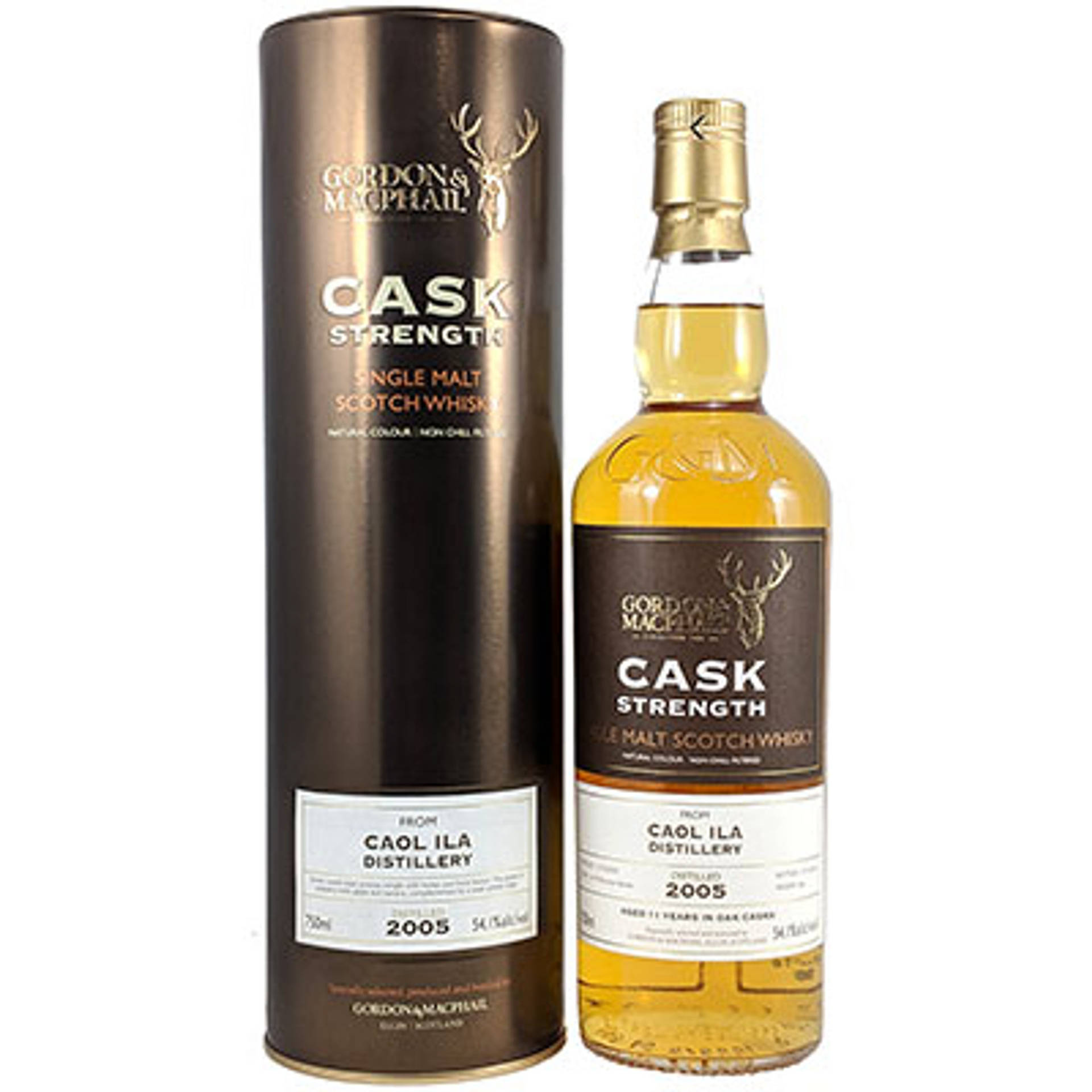 Breathtaking View Of A Cask Strength Bottle Of Caol Ila Single Malt Scotch Whisky Background