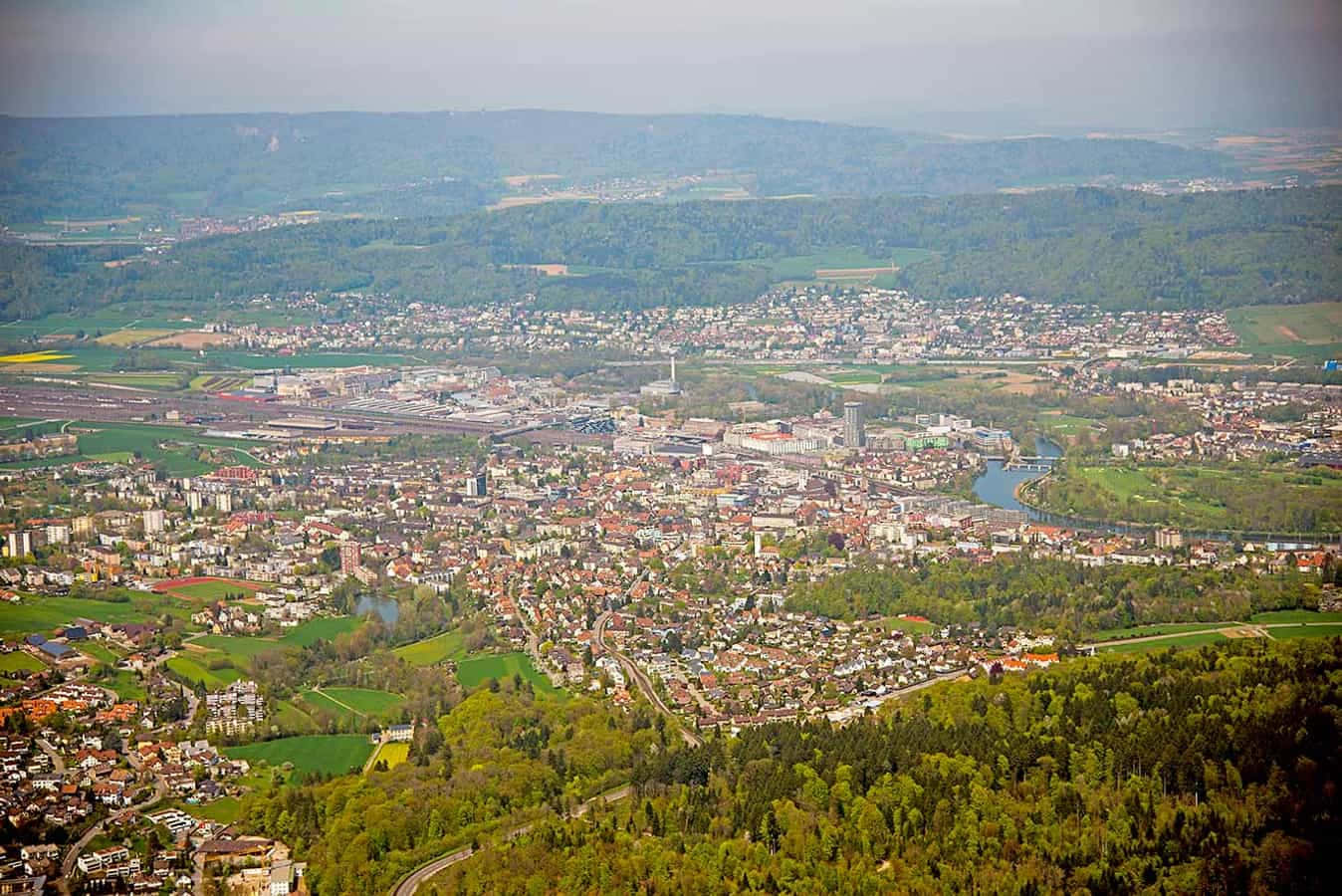 Breathtaking View Of Dietikon Landscape Background