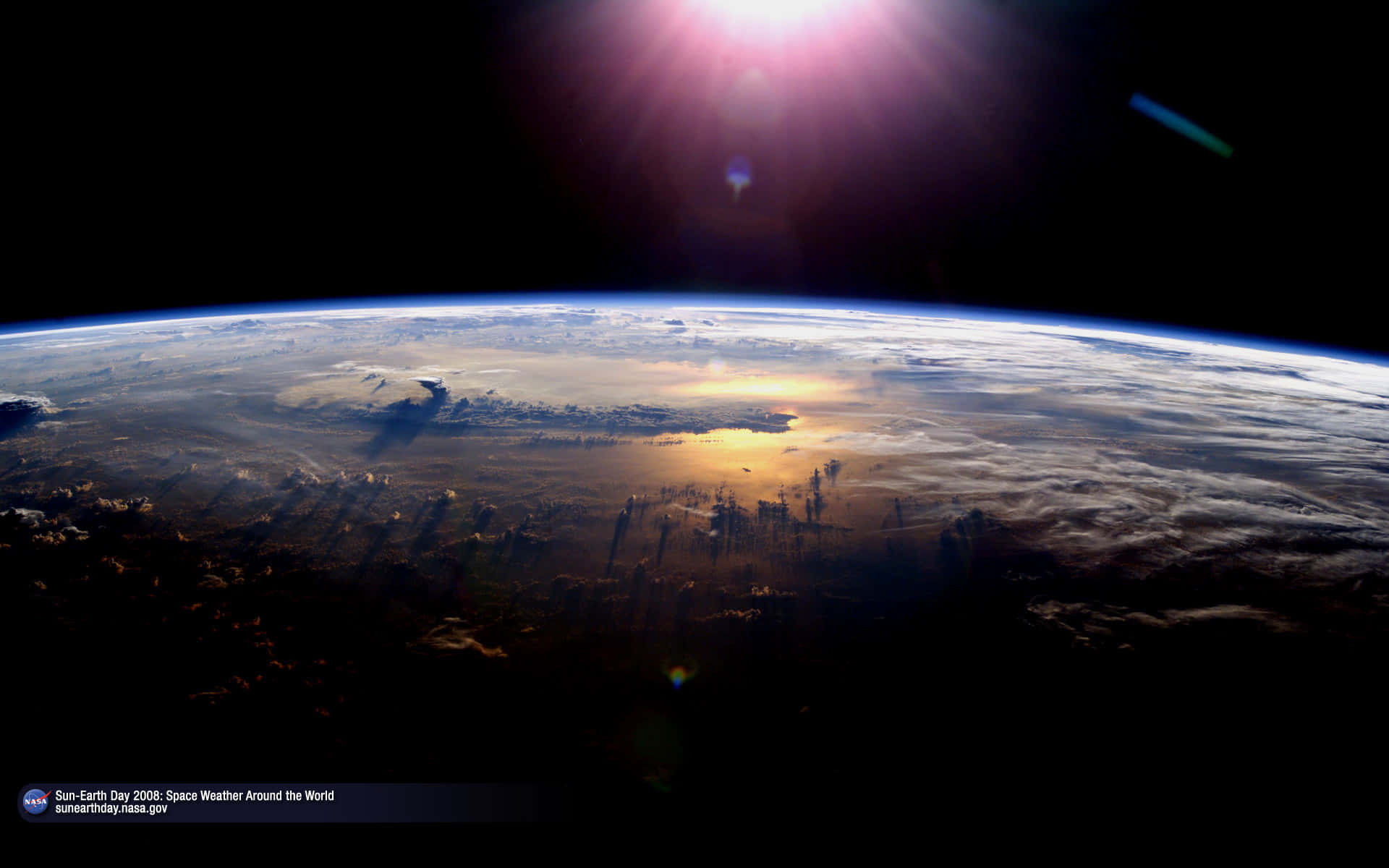 Breathtaking View Of Earth From Outer Space Background