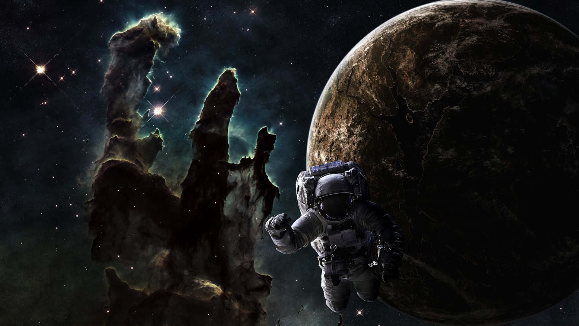 Breathtaking View Of Outer Space Background