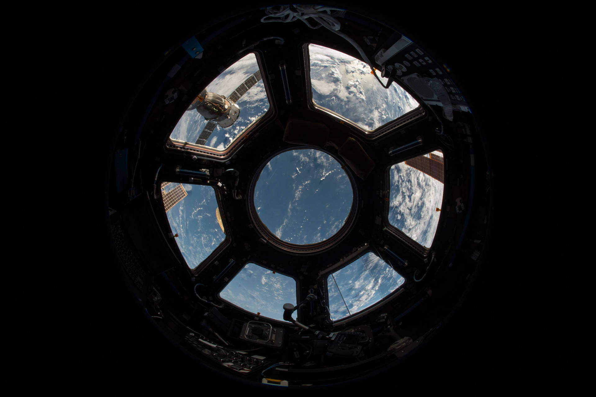 Breathtaking View Of Outer Space From International Space Station Background