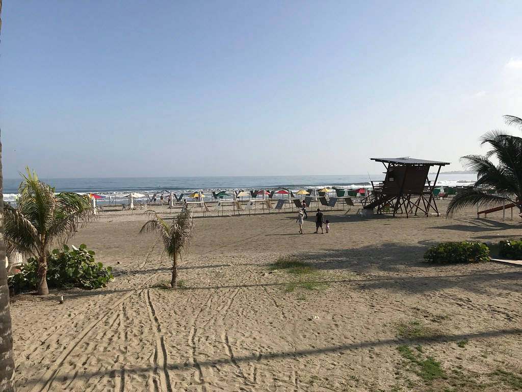 Breathtaking View Of Playa Hollywood Beach In Cartagena Background