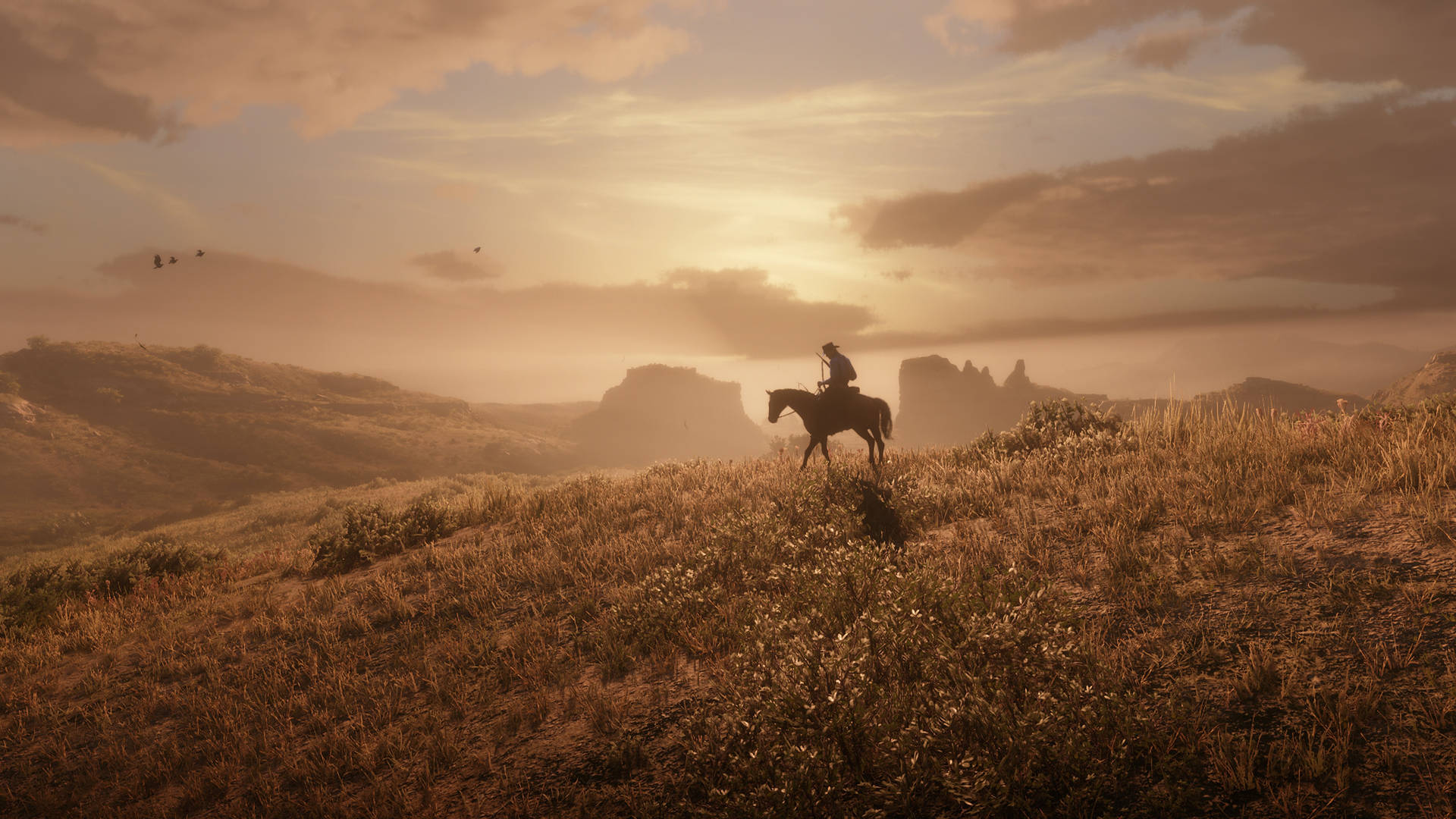 Breathtaking View Of Red Dead Redemption 2's Desktop Background