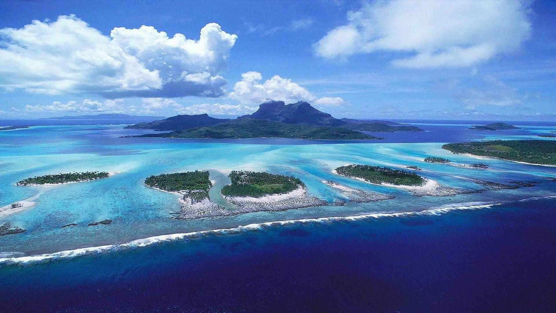 Breathtaking View Of The Islands Near Tuvalu