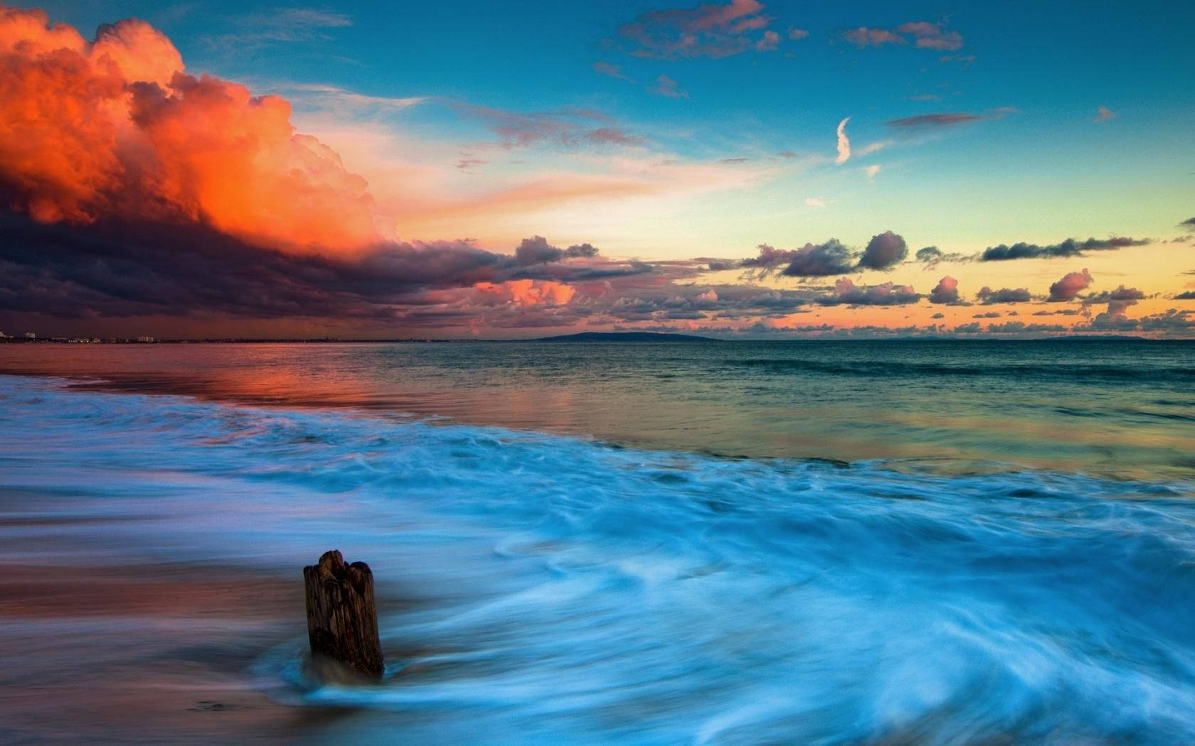 Breathtaking View Of The Malibu Coast, California Background