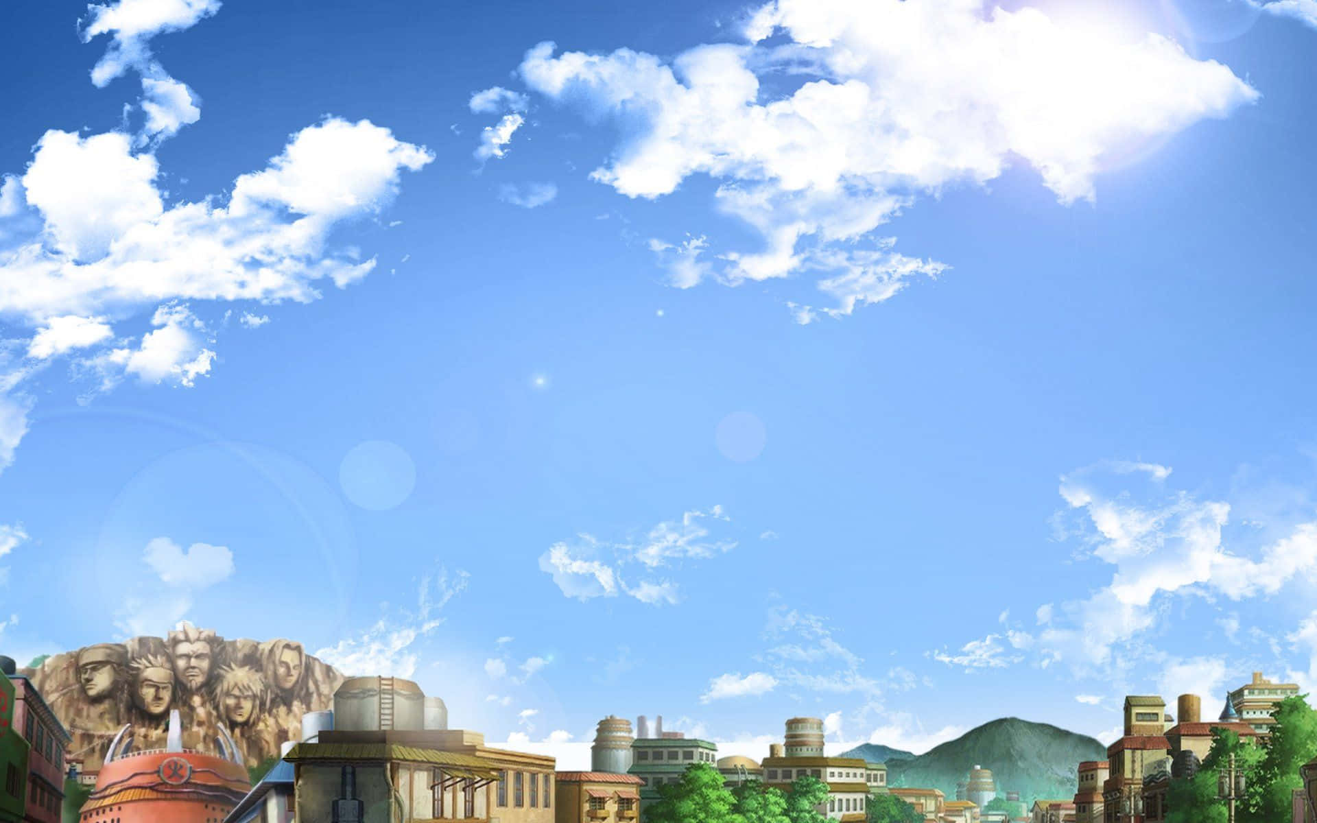 Breathtaking View Of The Village Hidden In The Leaves, Konoha Background