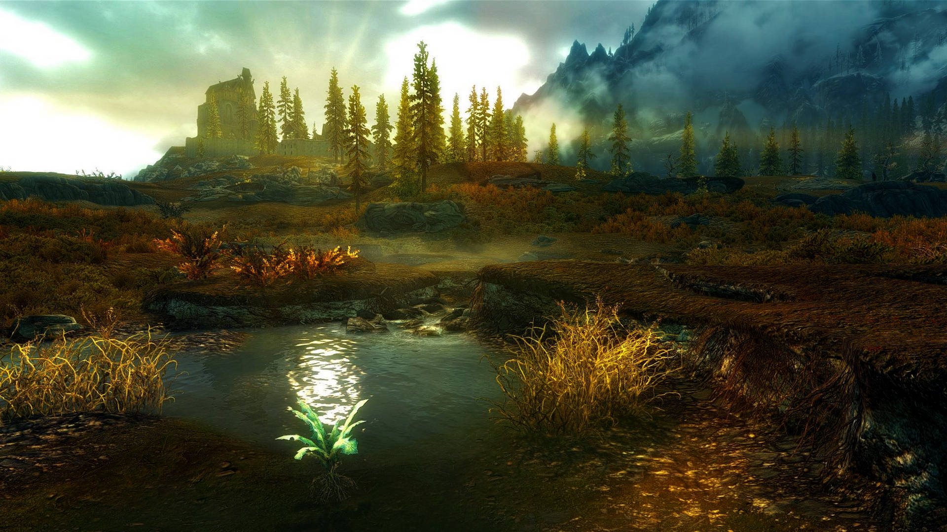 Breathtaking Views Of Skyrim Background