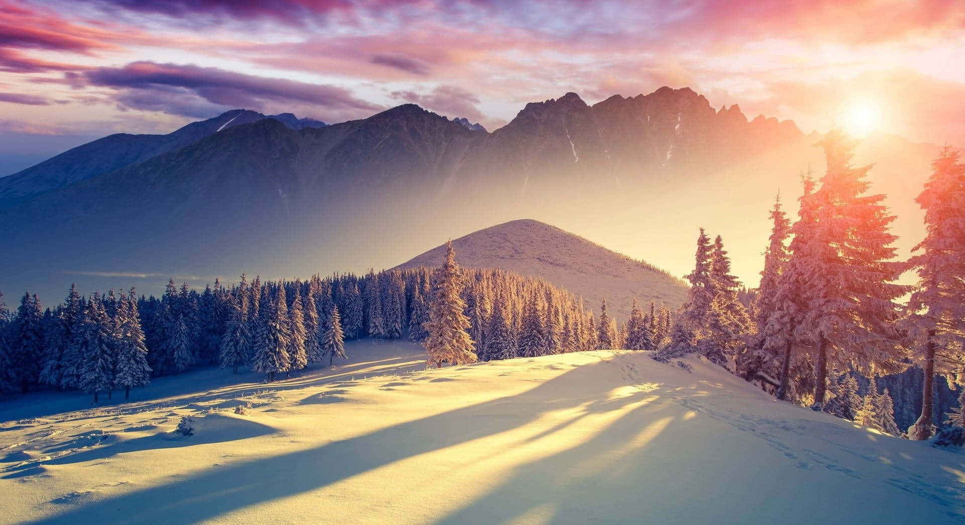 Breathtaking Winter Scenery. Background