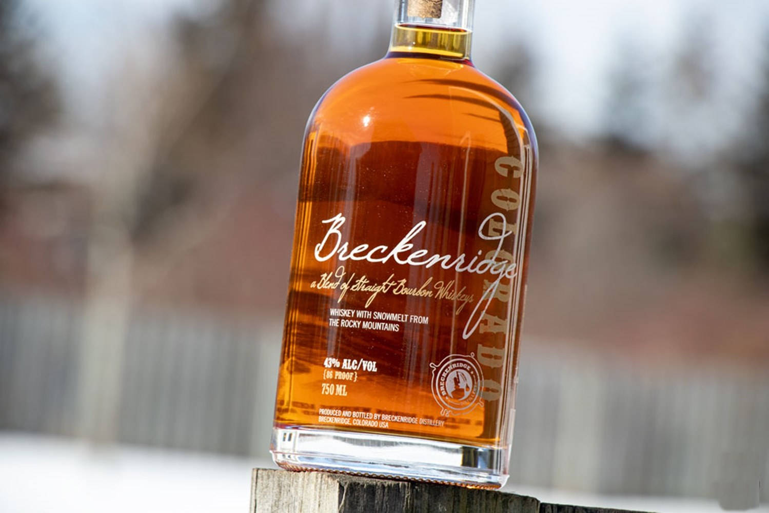 Breckenridge Distillery Blend Of Straight Bourbon Whiskey Background