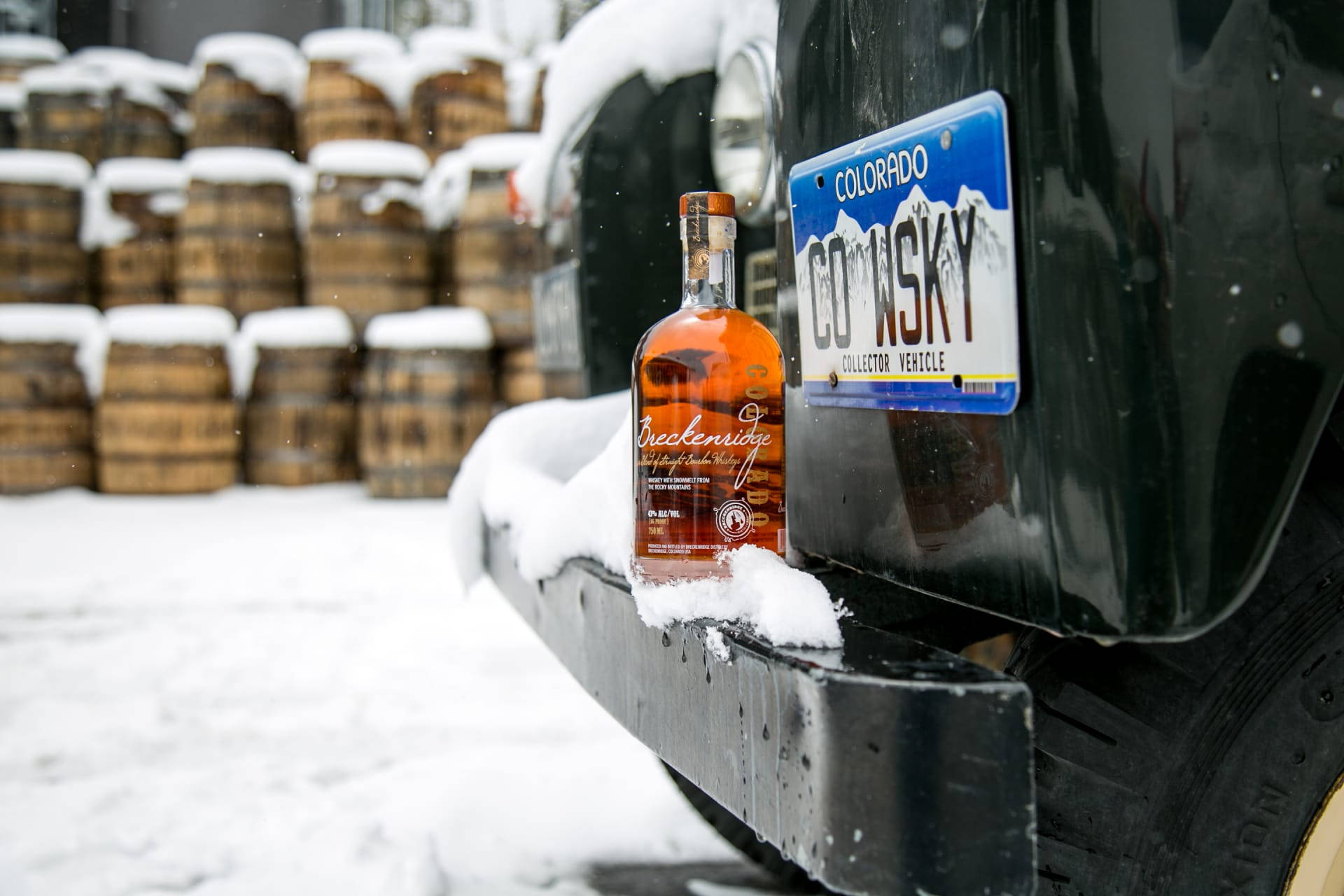 Breckenridge Distillery Bourbon Whiskey Car Background