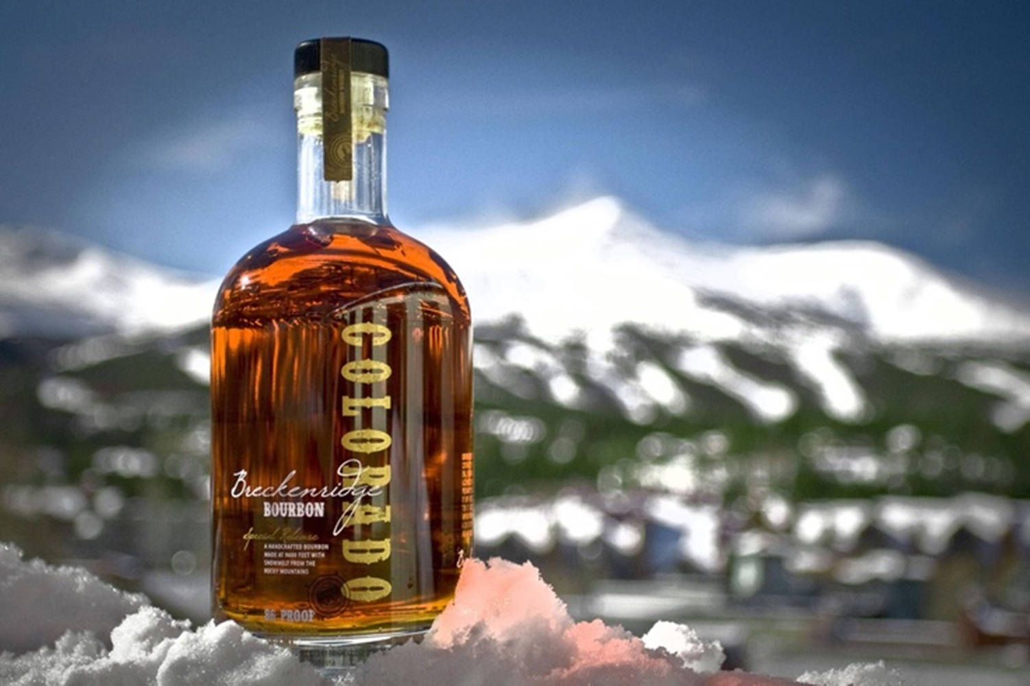 Breckenridge Distillery Bourbon Whiskey Mountains Background