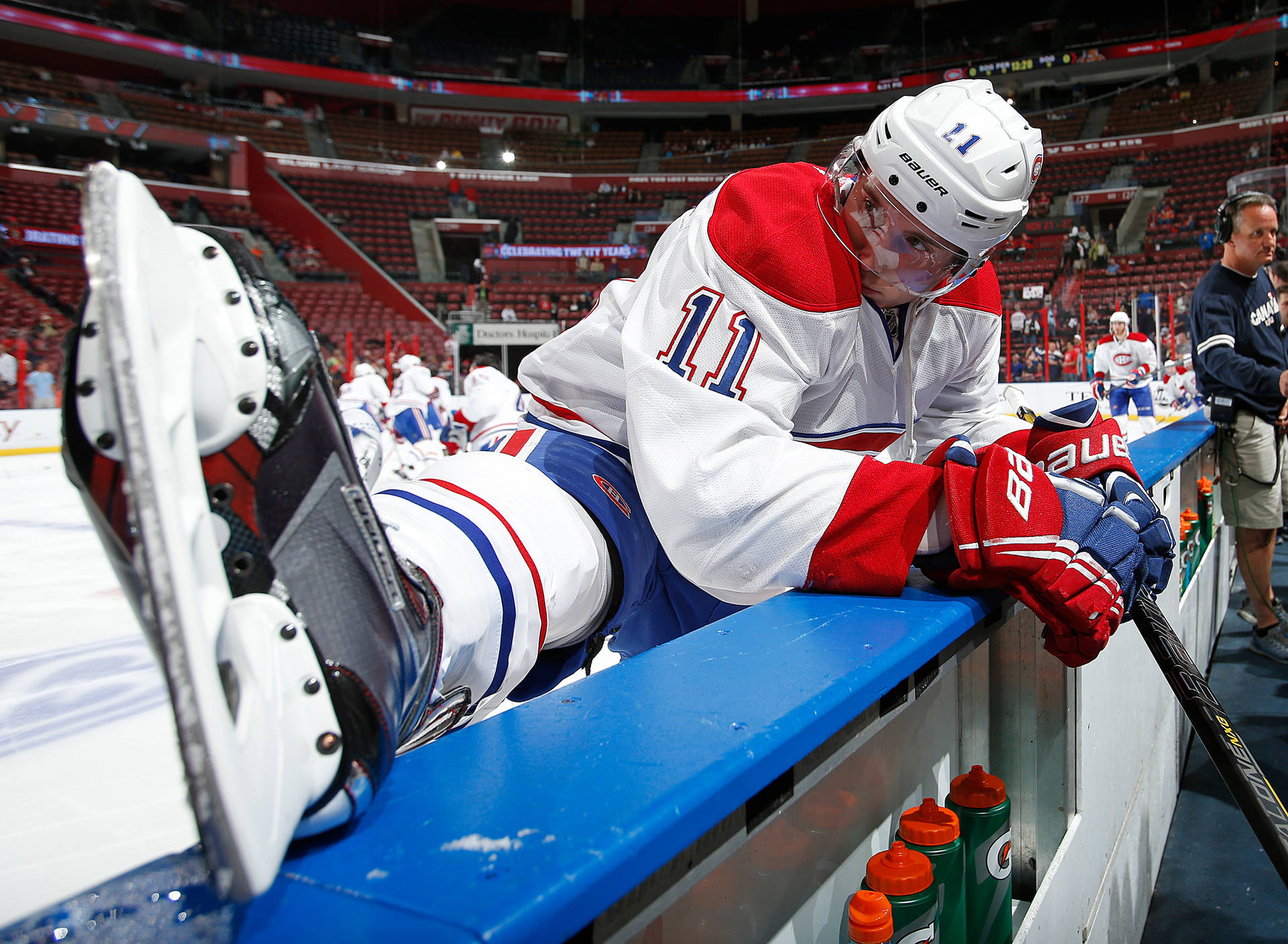 Brendan Gallagher Stretching Leg