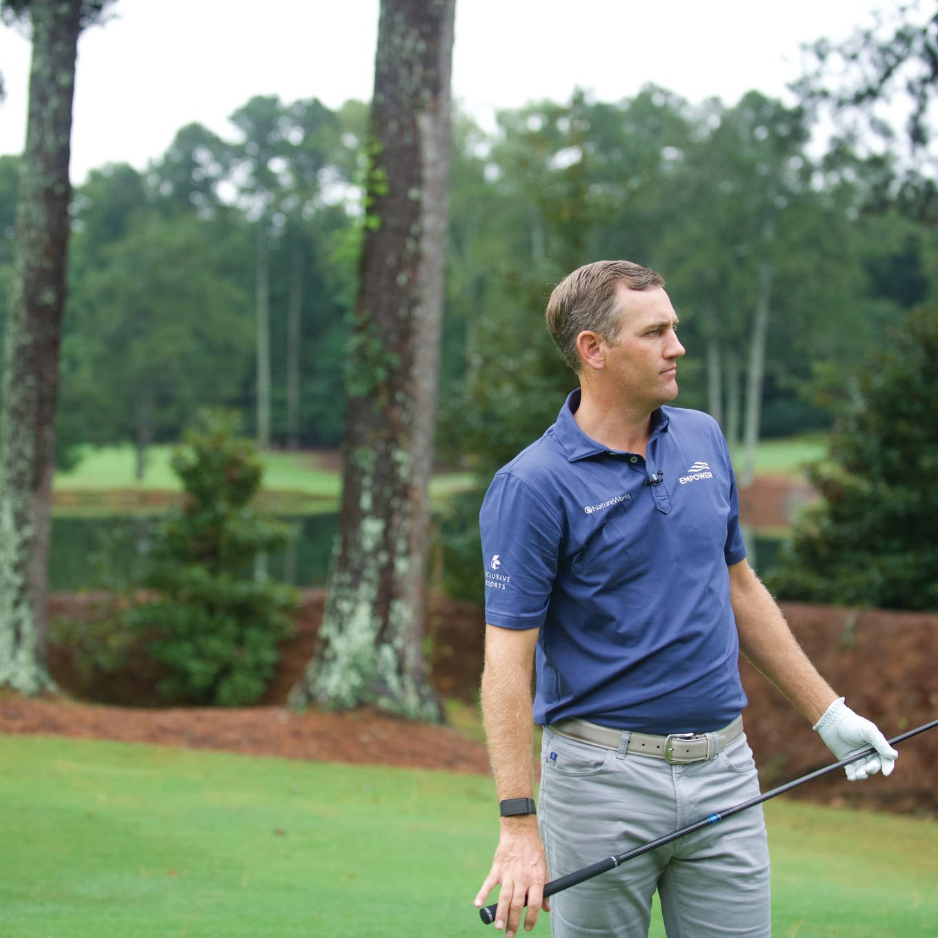 Brendon Todd In Full Swing On The Golf Course Background