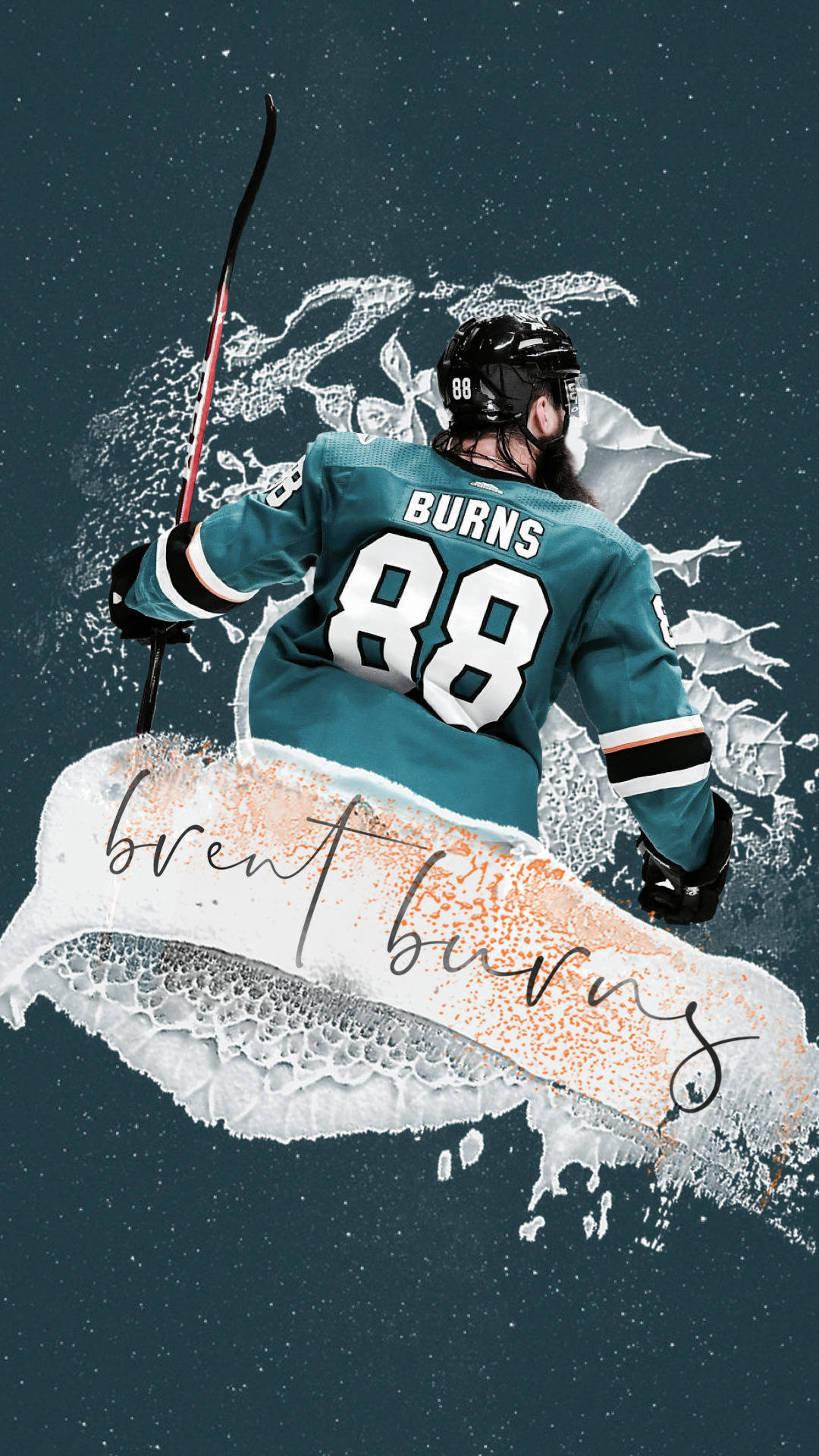 Brent Burns Creative Poster Art Background