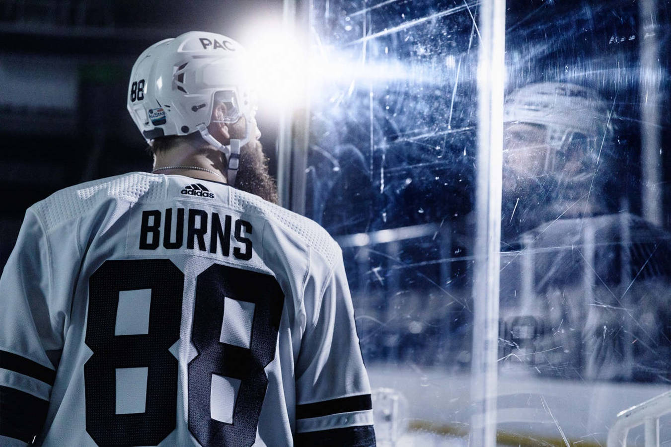 Brent Burns Ice Hockey Arena Reflection Background