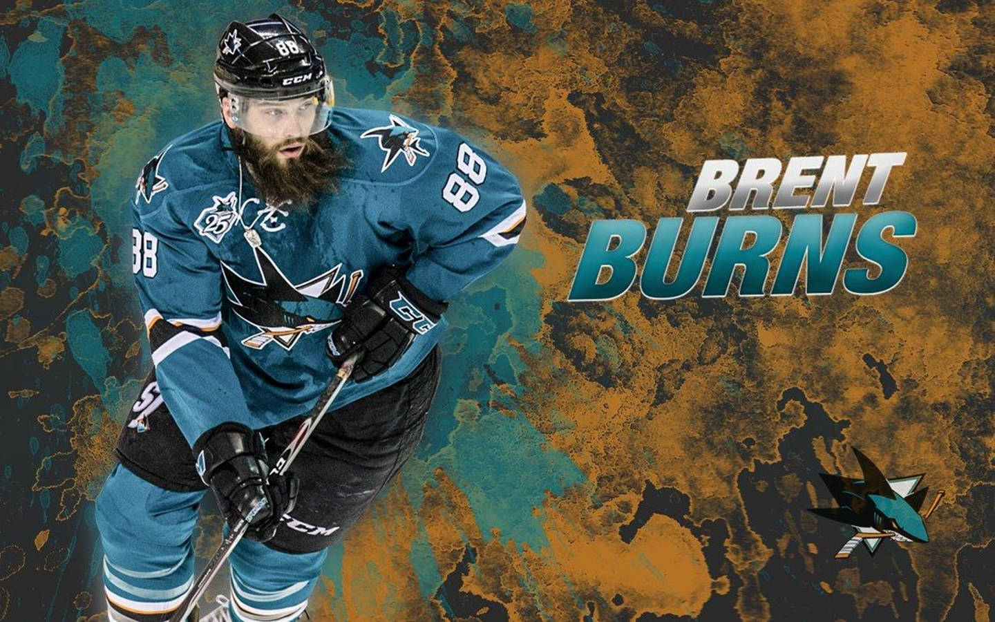 Brent Burns In Action - An Authentic Portrayal Of San Jose Sharks' Defenseman Background