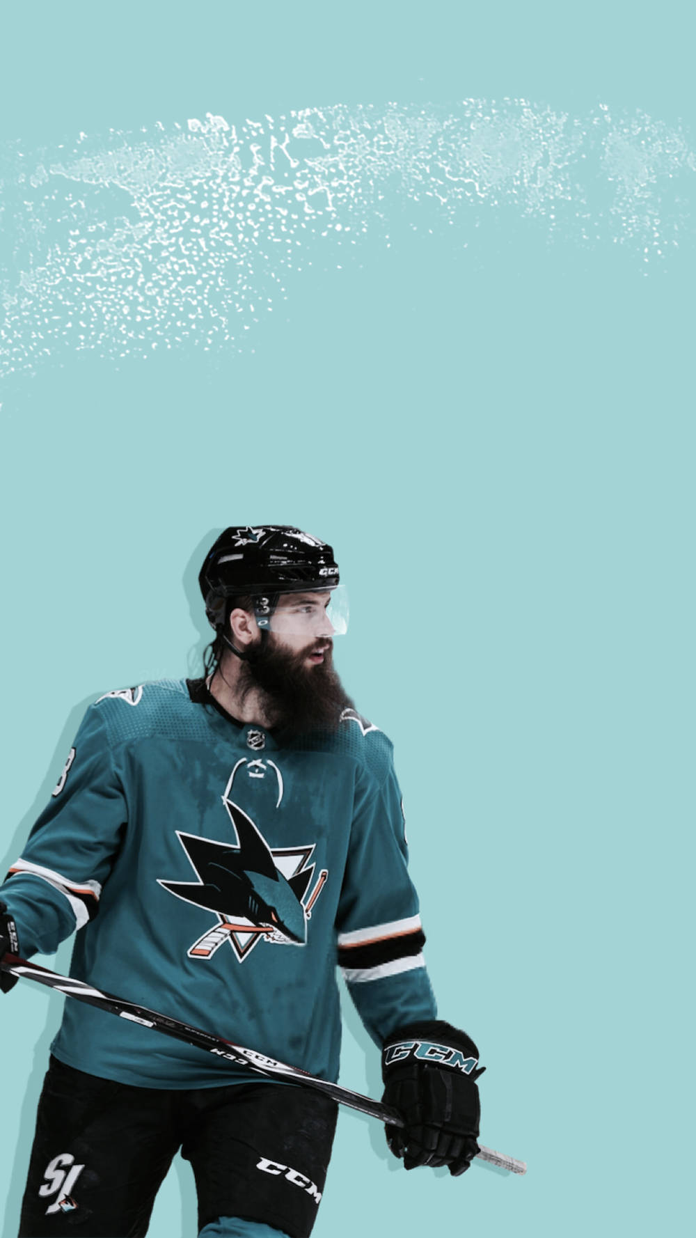 Brent Burns Minimalist Fan Art Background