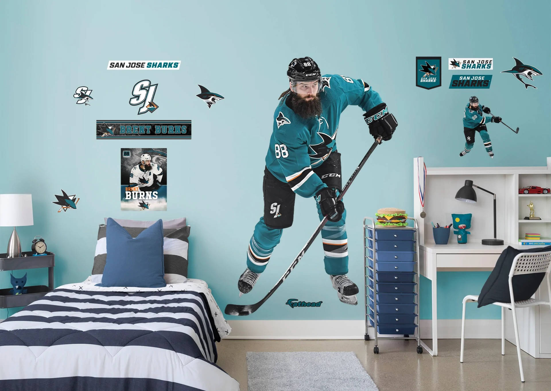 Brent Burns Removable Wall Adhesive Decal Background