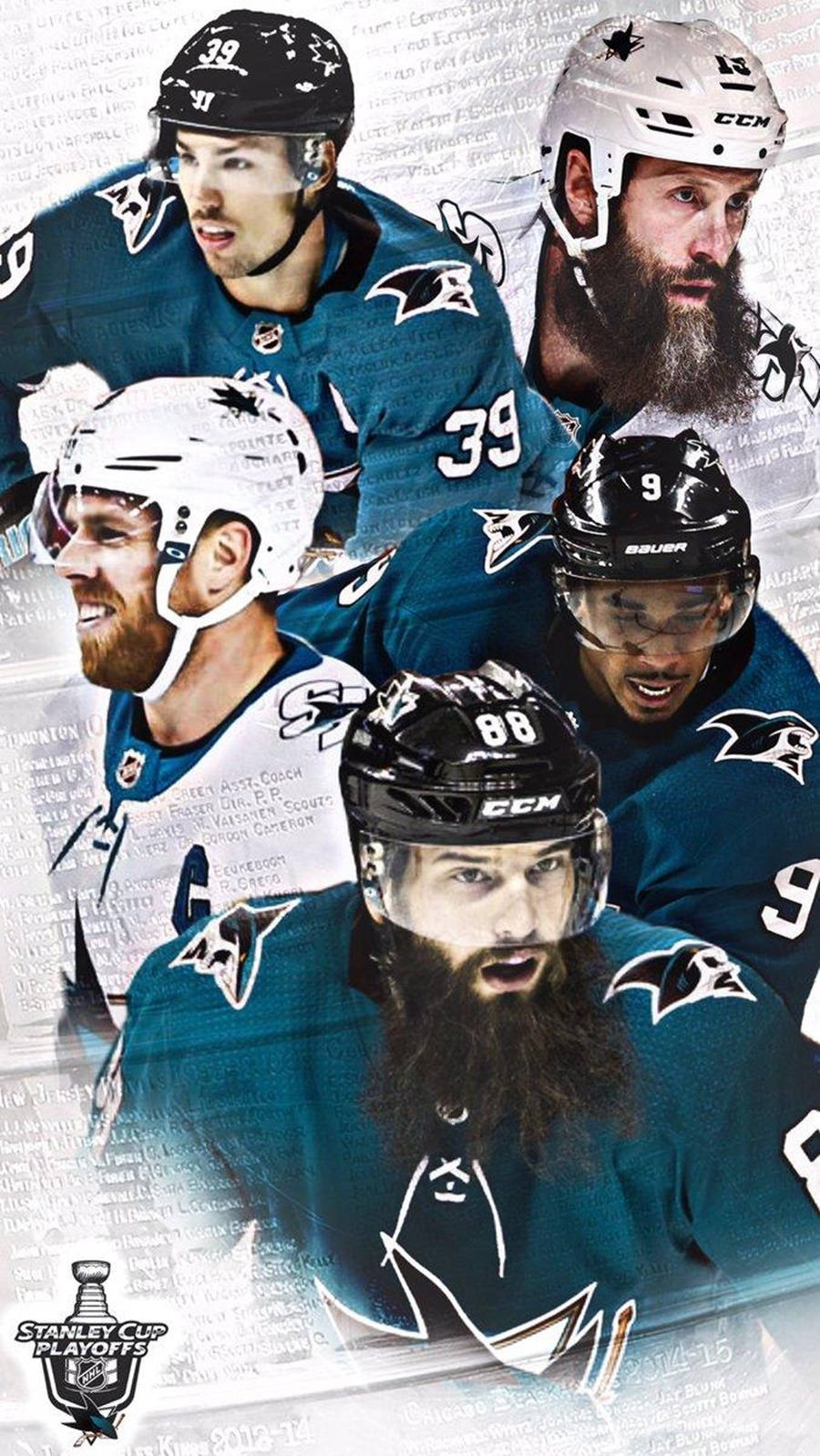 Brent Burns San Jose Sharks Ace Players Background