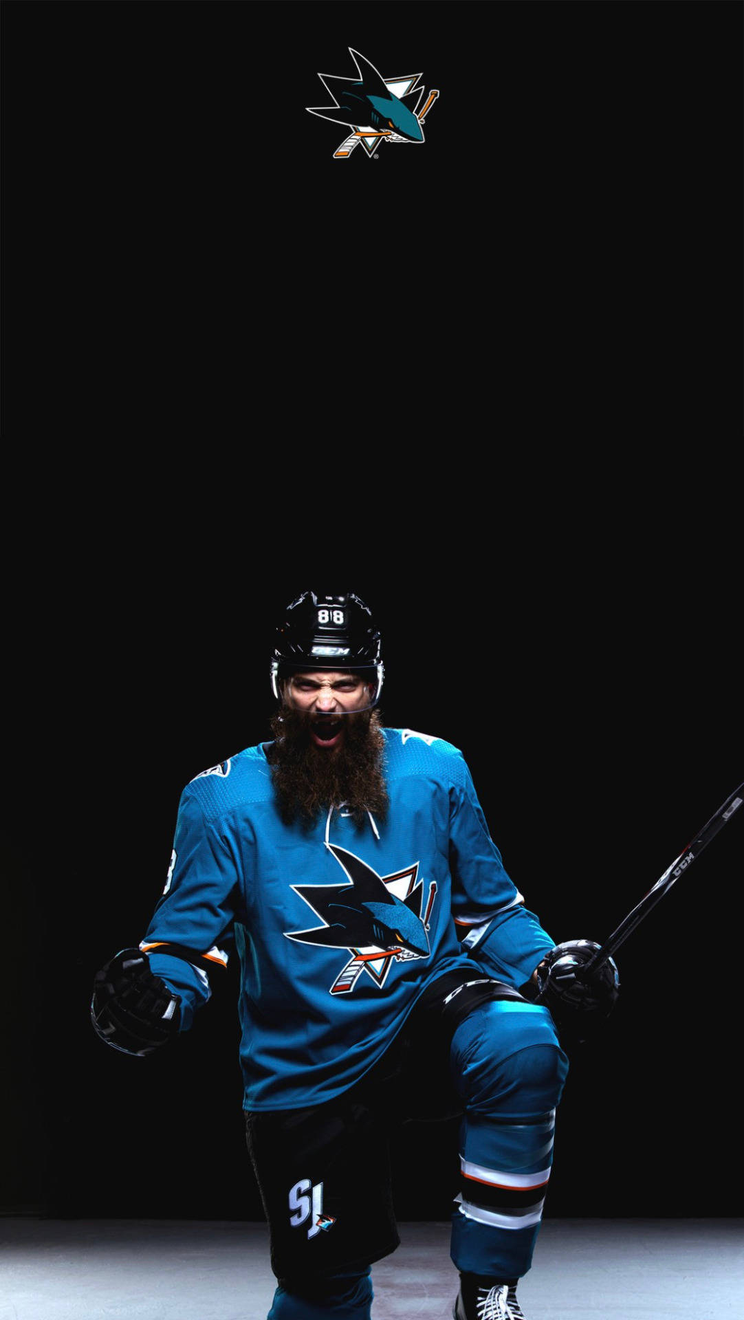 Brent Burns San Jose Sharks Cool Pose Background