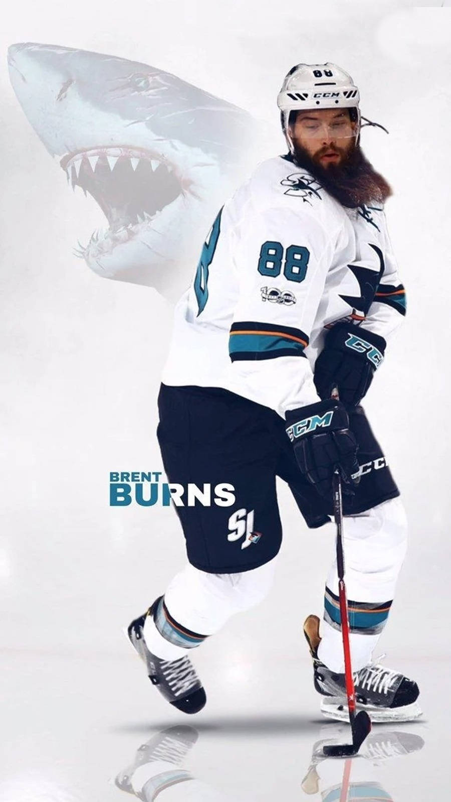 Brent Burns San Jose Sharks Poster Art Background