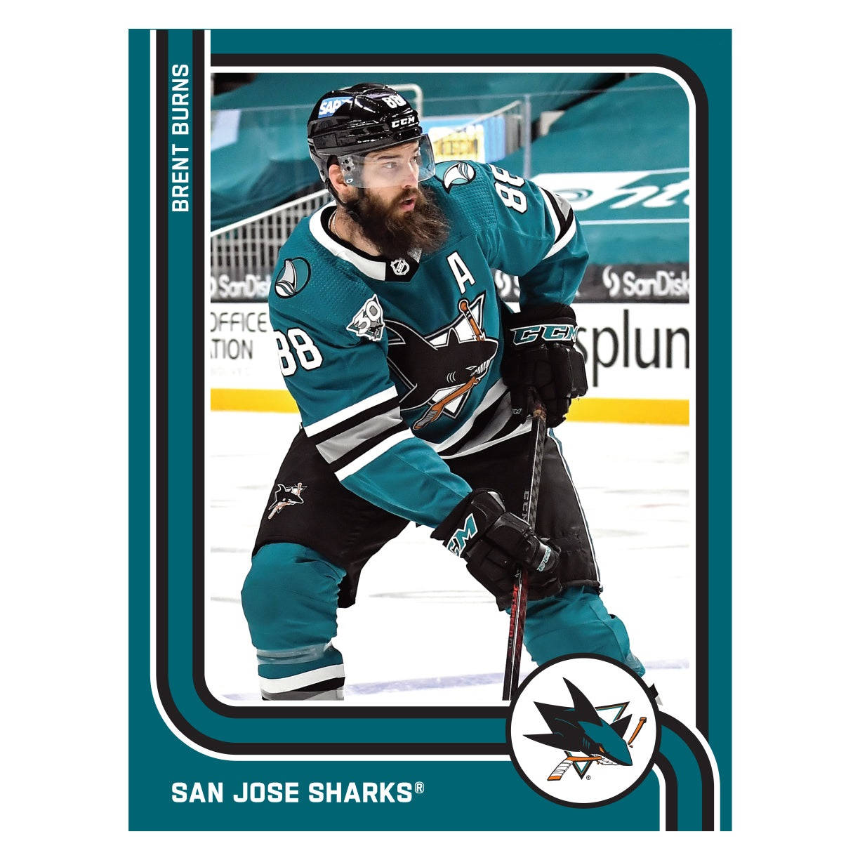 Brent Burns San Jose Sharks Poster Card Background