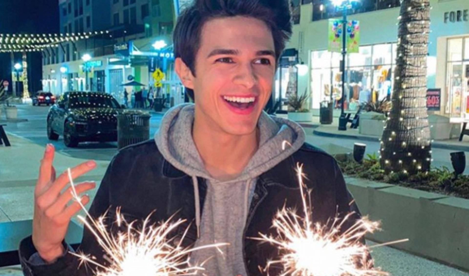 Brent Rivera Lighting Up The Skies With Fireworks Background