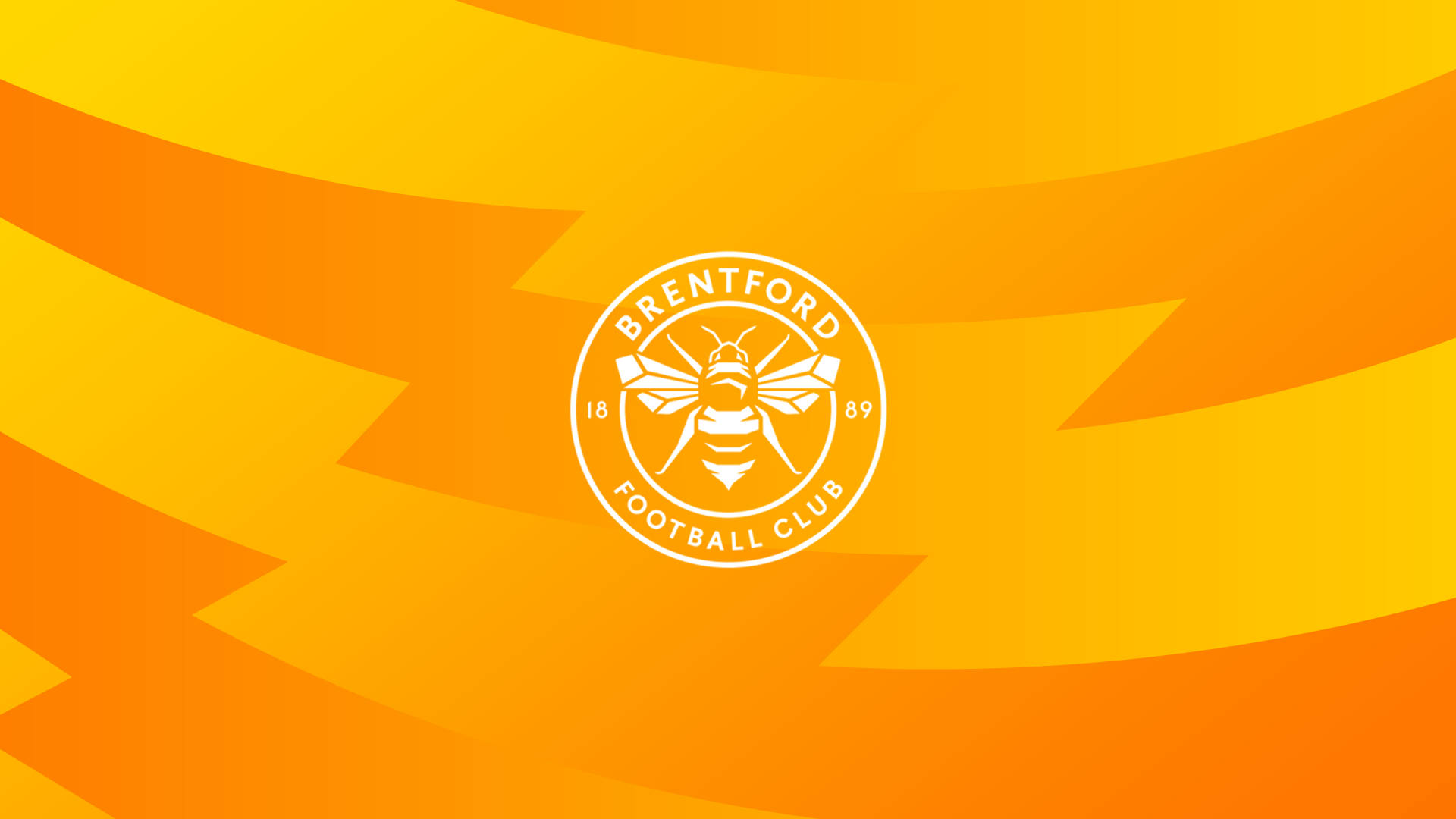 Brentford Fc Logo In Yellow Background