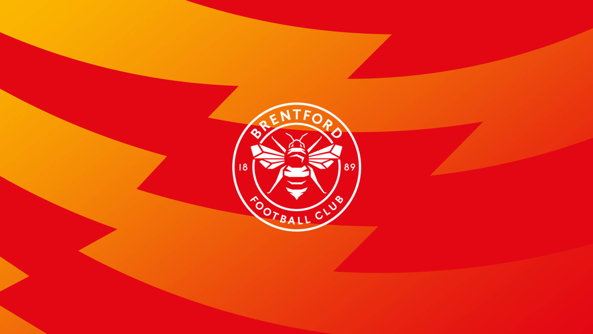 Brentford Fc On Red And Yellow Background