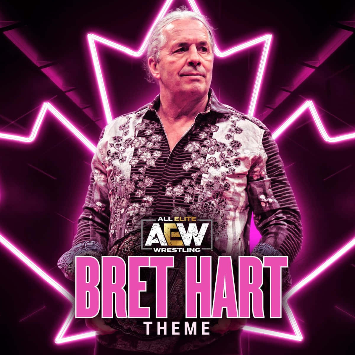 Bret Hart Elite Wrestling Theme Poster Background