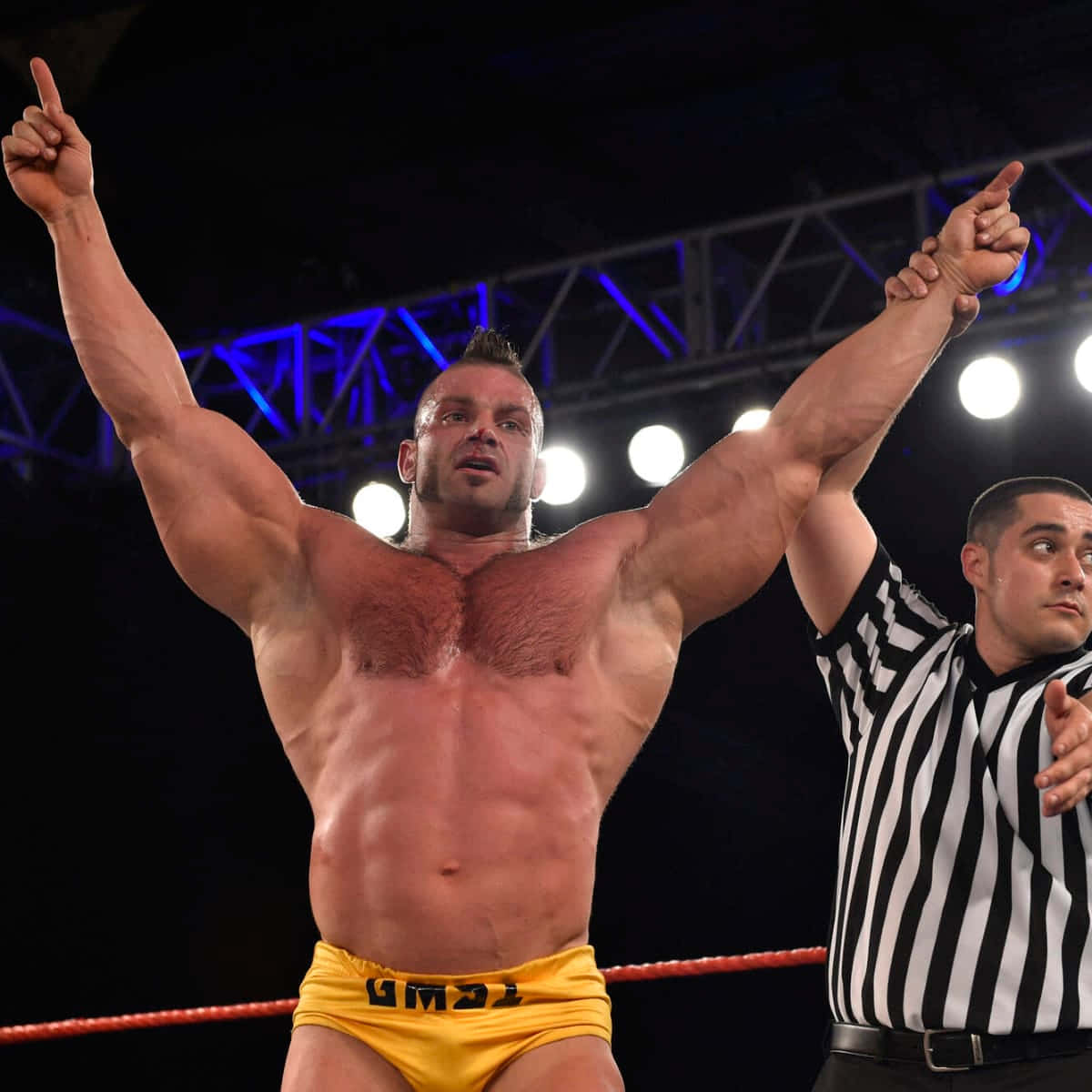Brian Cage In Victory Background