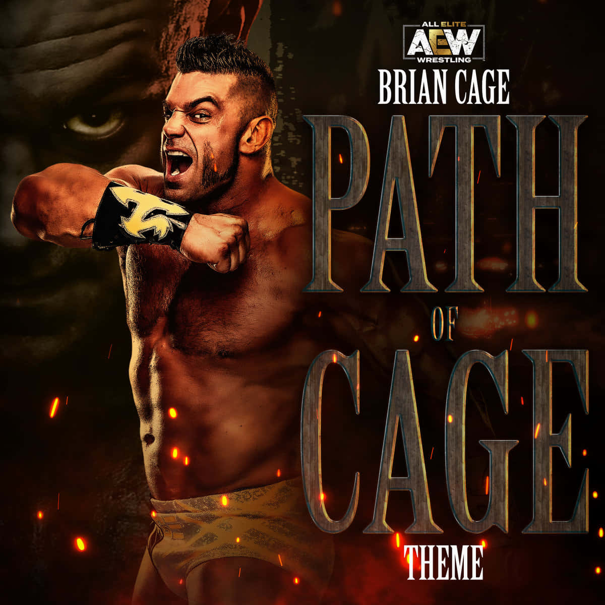 Brian Cage Unleashing Power In The Ring Background