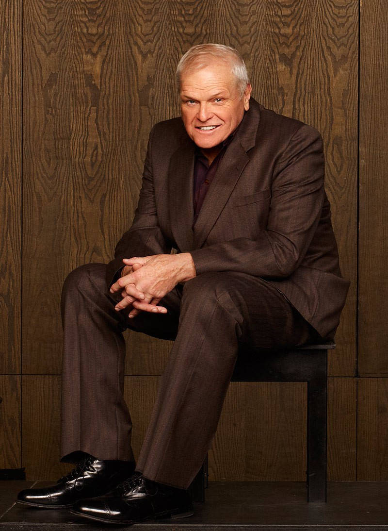 Brian Dennehy Brown Aesthetic Suit Wooden Background